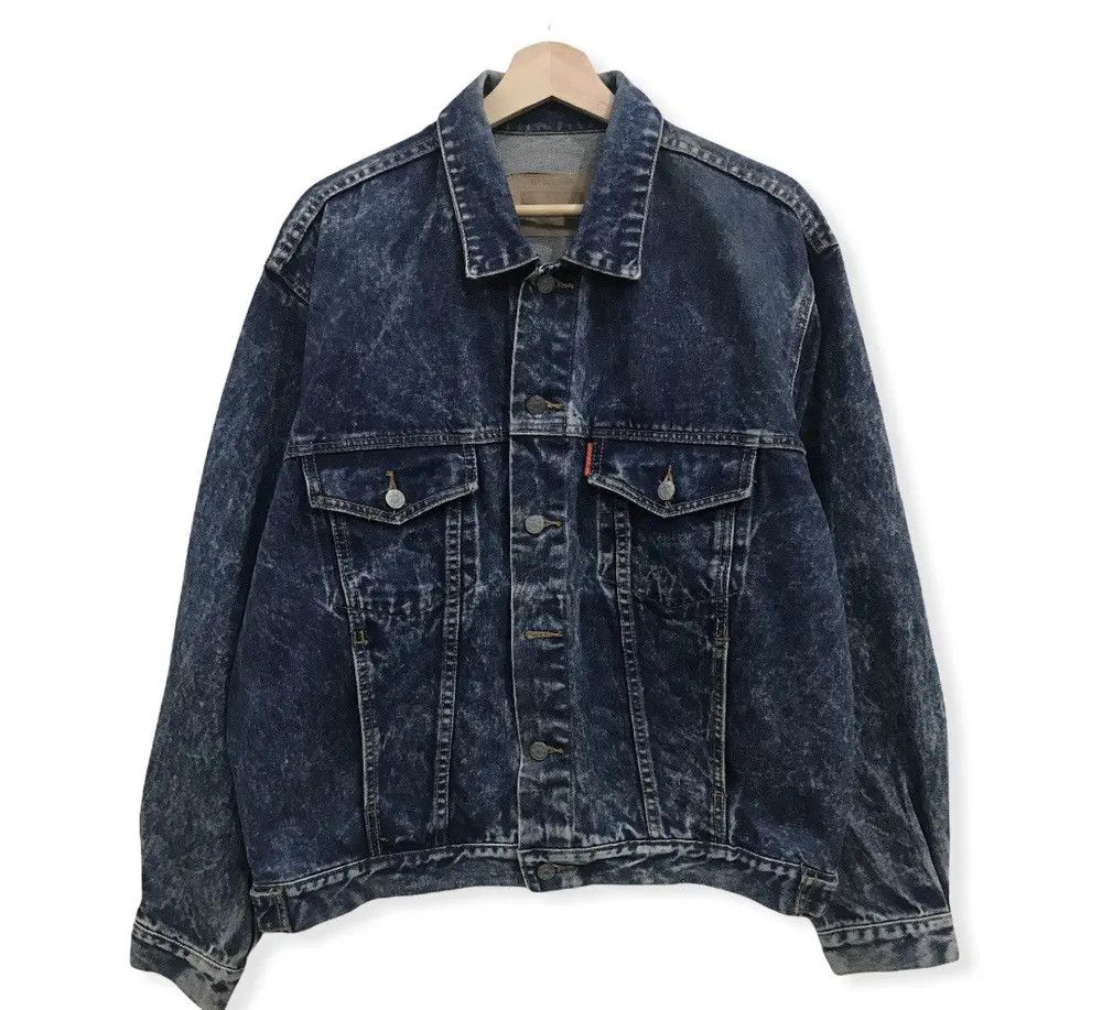 Japanese Brand Japanese Brand Classic Big Lizard Acid Wash Trucker Jacket Size US XL / EU 56 / 4 - 1 Thumbnail