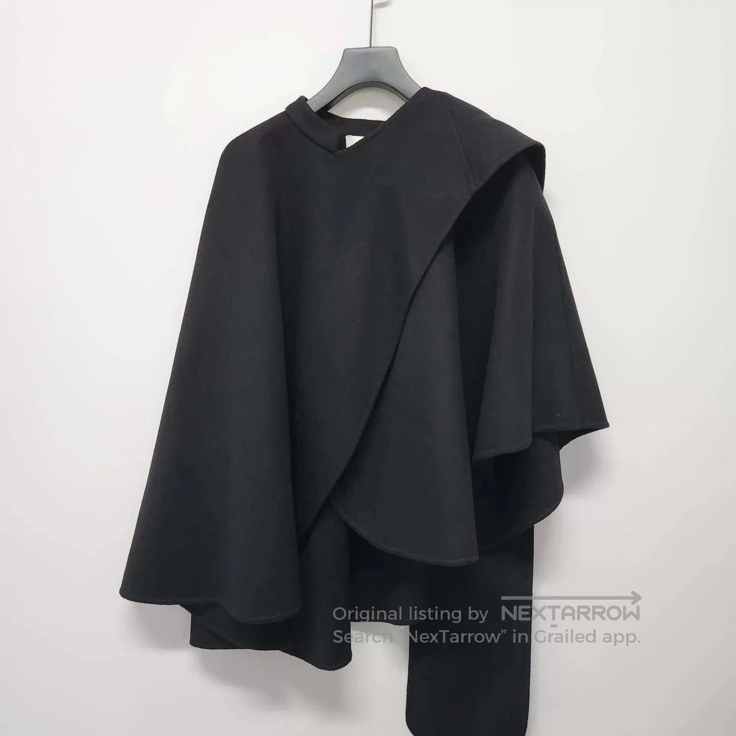 Valentino Lettered Cloak Coat.