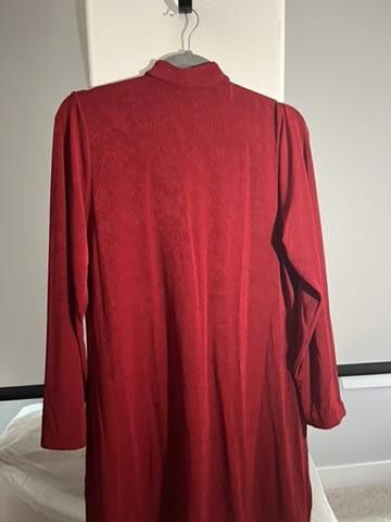 Chicos Chico's Travelers Red Long Cardigan Size ONE SIZE - 4 Thumbnail