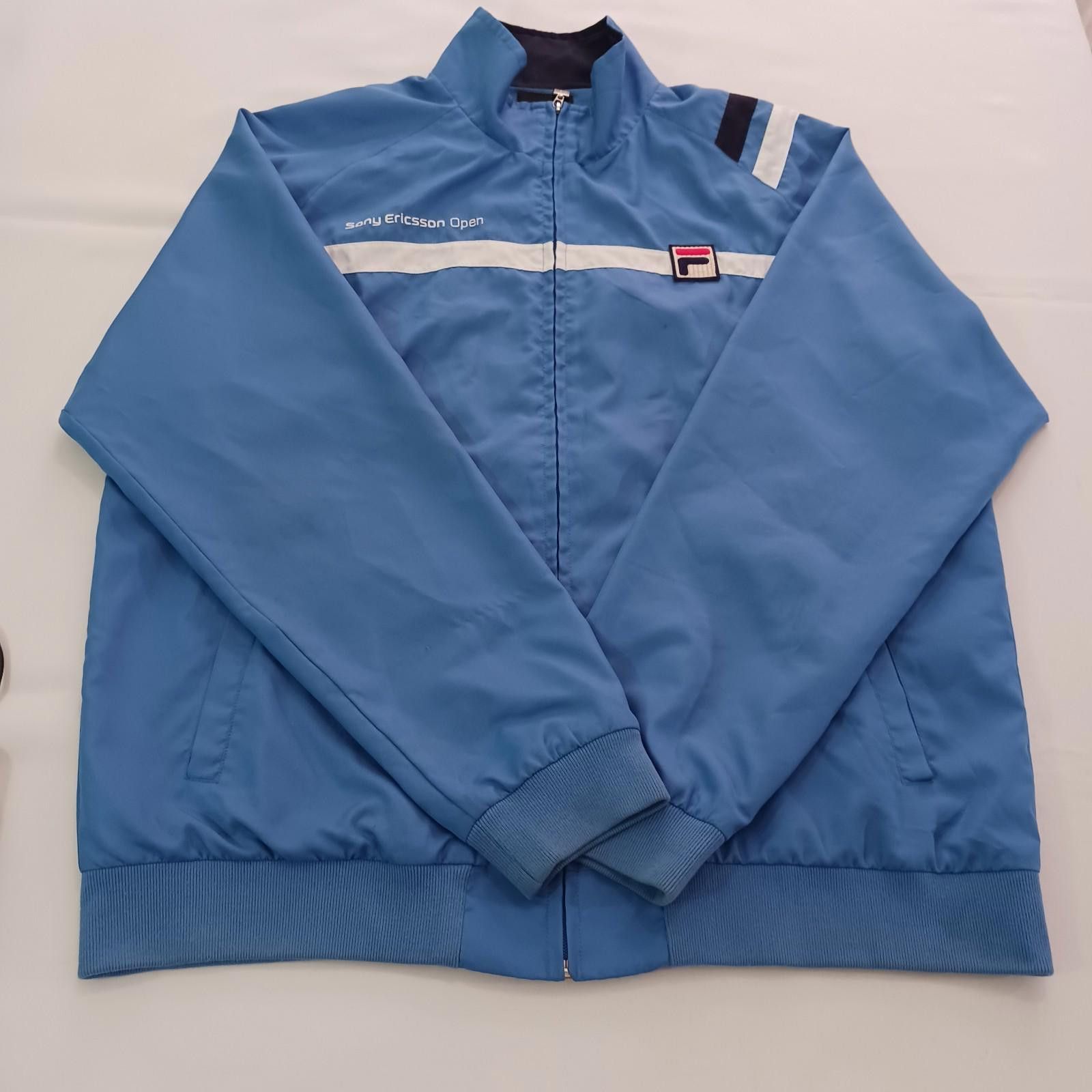 Fila Fila Sony Ericsson Full Zip Tennis Warmup Jacket Blue Men XL Size ONE SIZE - 1 Thumbnail