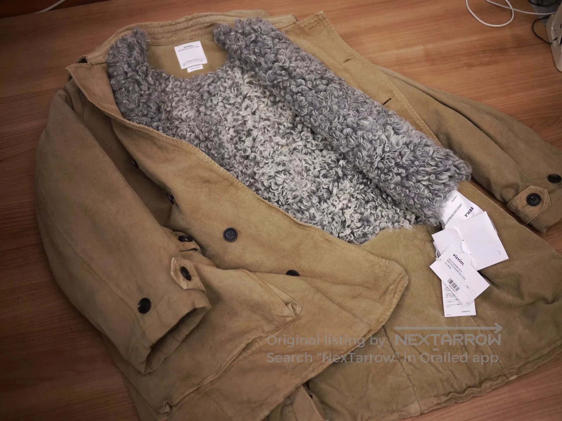 Visvim visvim winfield shearling coat in beige. Size US XS / EU 42 / 0 - 6 Thumbnail