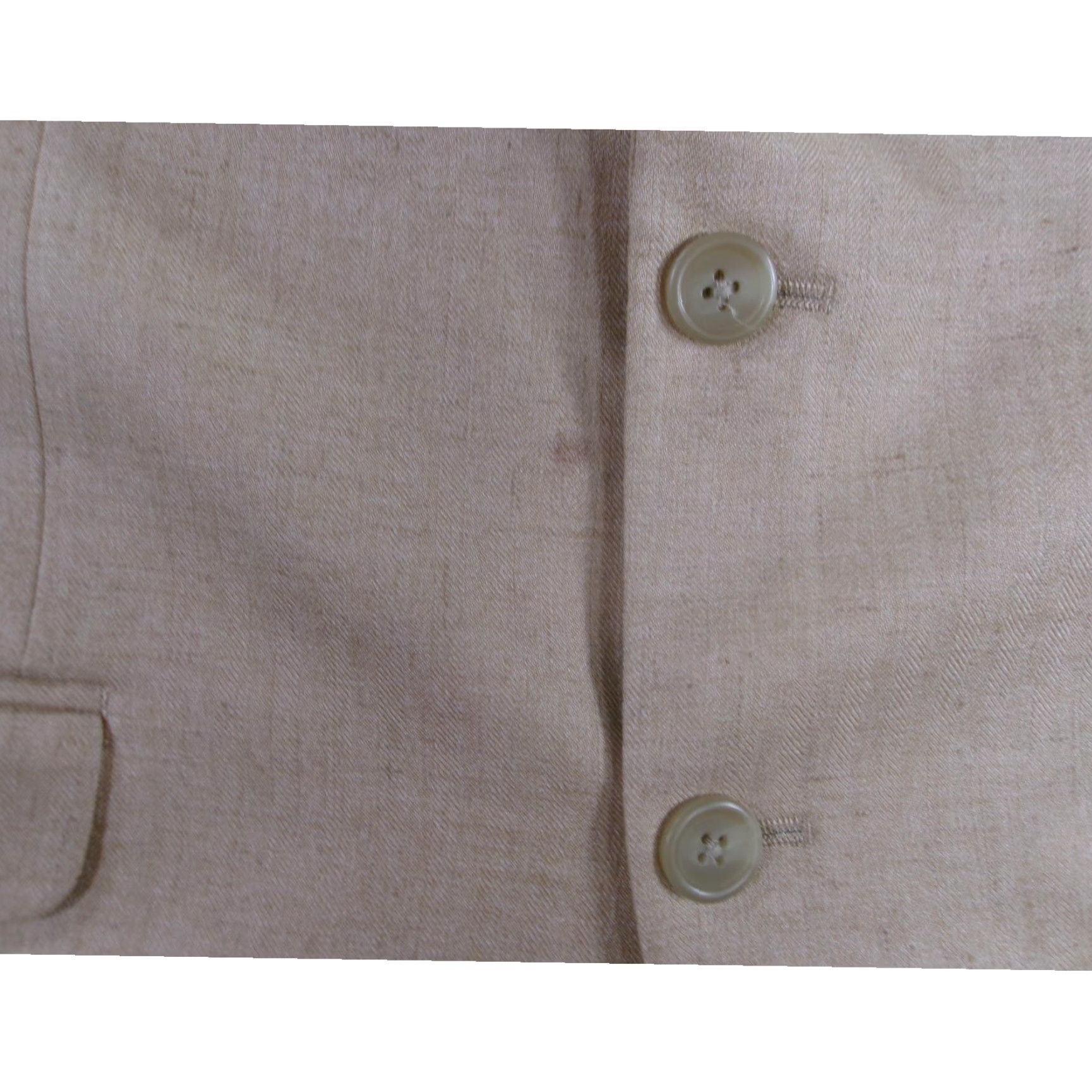 Chaps Chaps Sport Coat 44R Beige Mens Classic Linen Blend Business Casual Preppy Size US S / EU 44-46 / 1 - 3 Thumbnail
