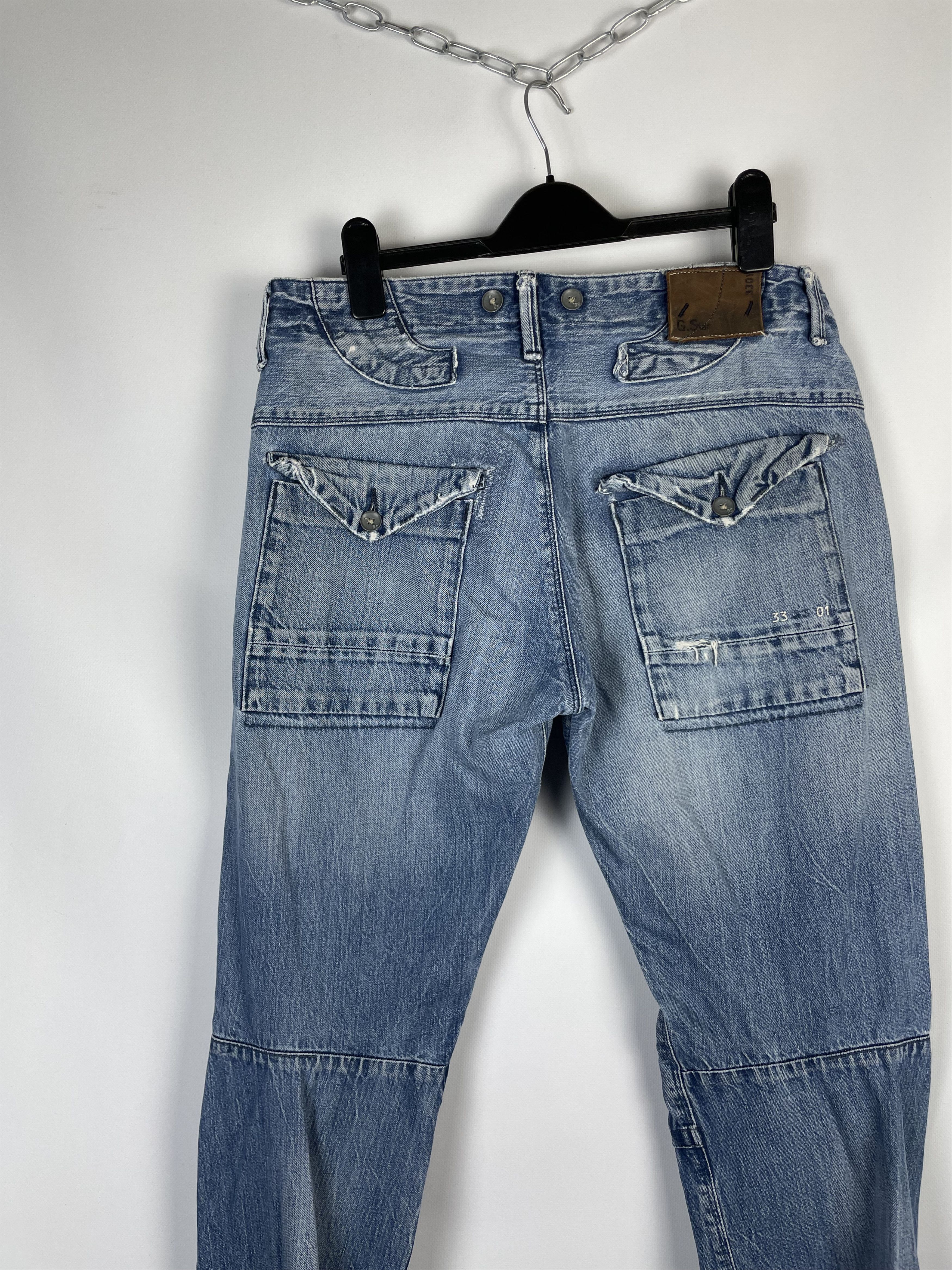 G-Star Vintage G-Star Raw Pants Double Knee Jeans Size US 33 - 3 Thumbnail