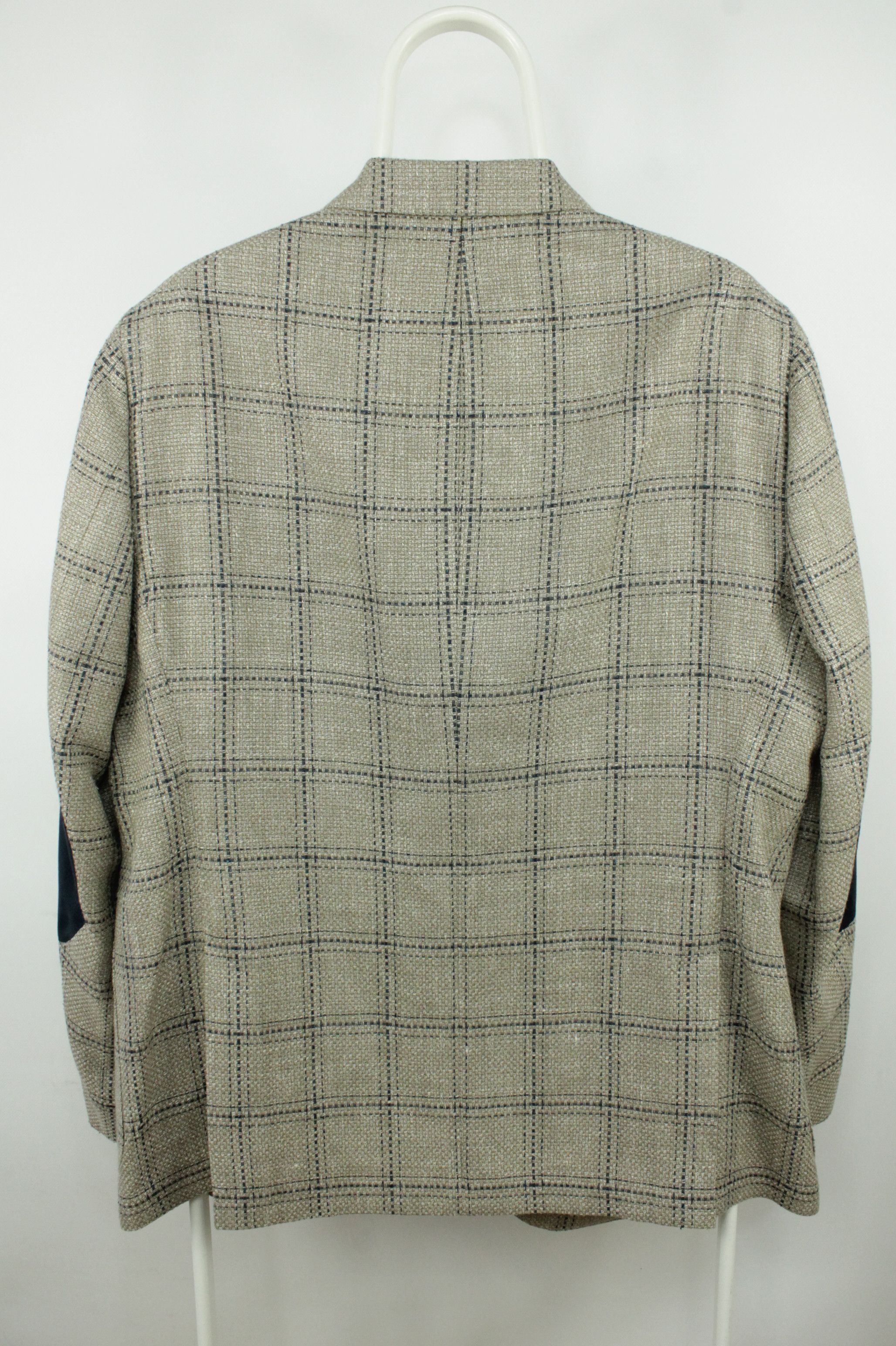 Other Eduard Dressler Knitted Wool Linen Checked Sport Coat Men's Size US L / EU 52-54 / 3 - 6 Thumbnail