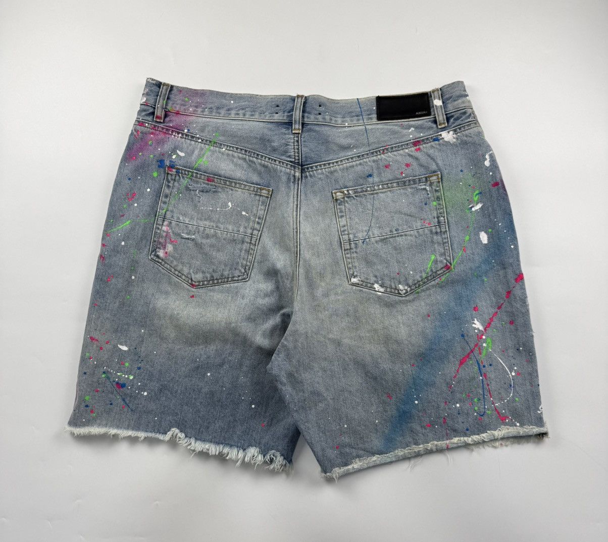 Amiri Amiri S/S'19 Distressed Paint Splatter Denim Short Size US 38 / EU 54 - 3 Thumbnail
