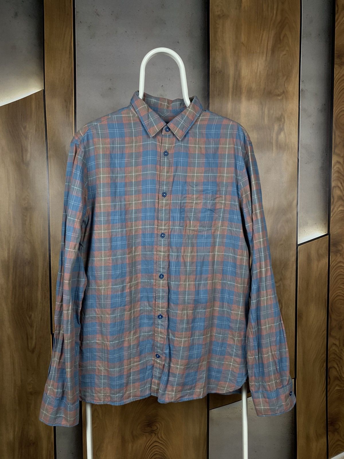 Allsaints 💋Vintage Shirt Button Up Allsaints Flannel Checkered Tee💋 Size US L / EU 52-54 / 3 - 1 Thumbnail