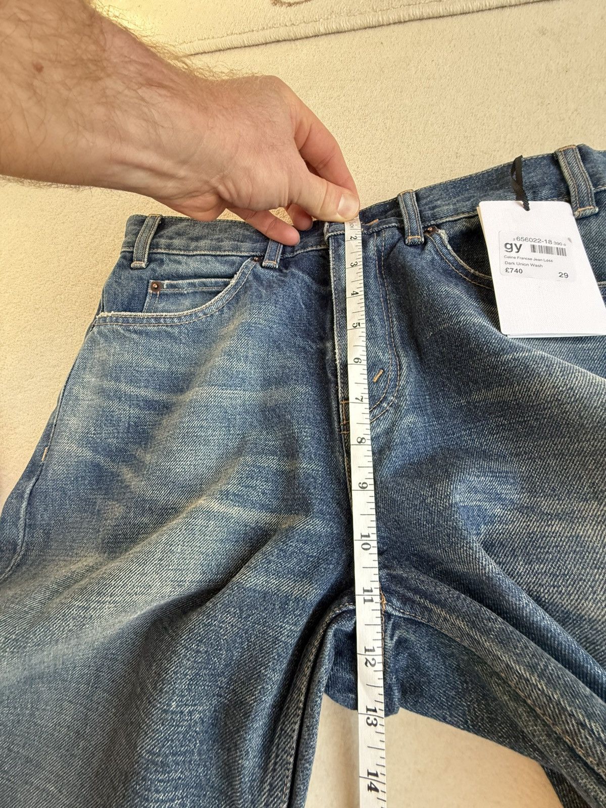Celine Celine Hedi Slimane Dark union wash Francoise jeans 29 $1200 Size US 29 - 6 Thumbnail