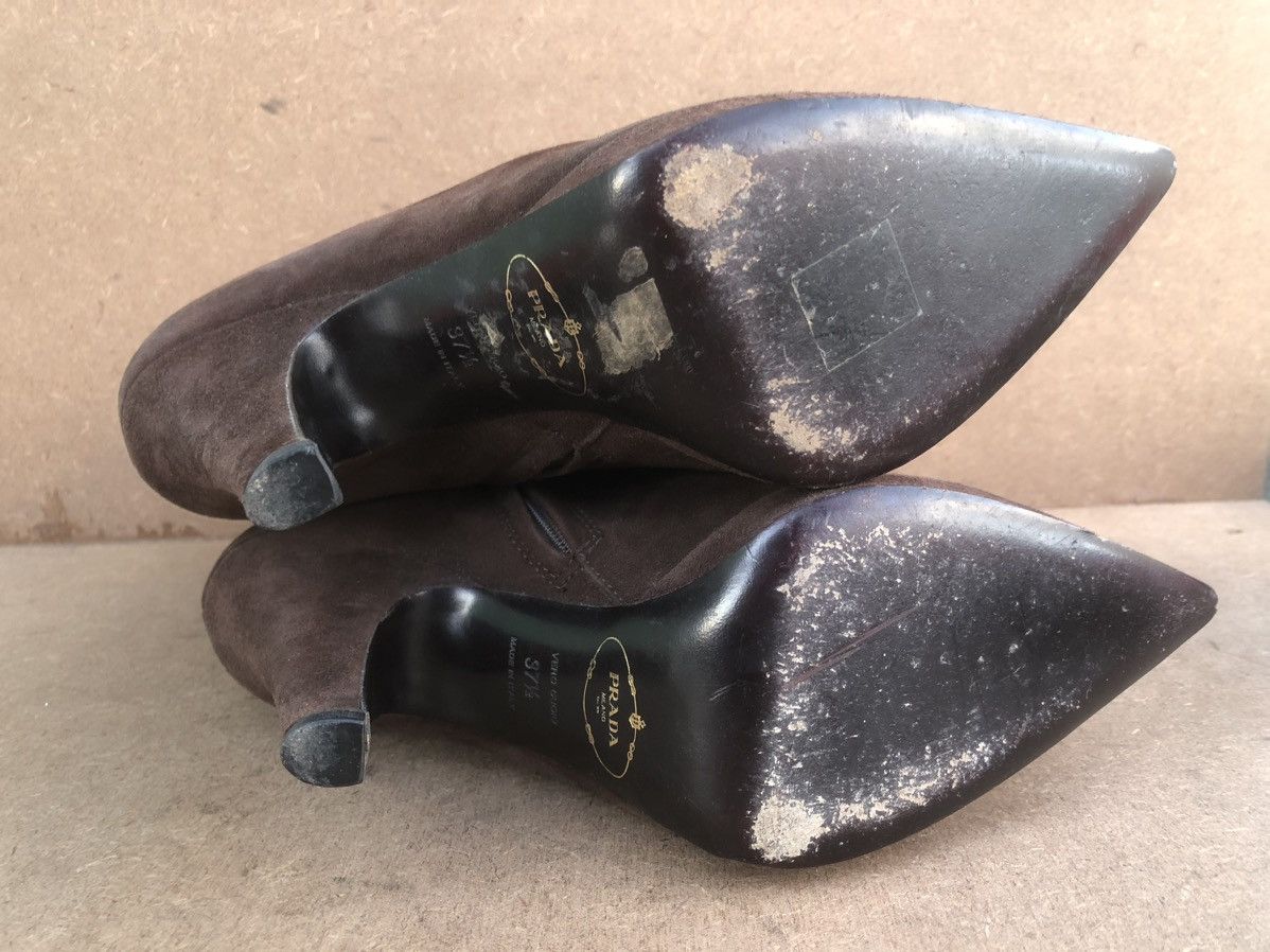 Prada Prada Brown Suede Boots Size 37.5 Size US 7.5 / IT 37.5 - 13 Thumbnail