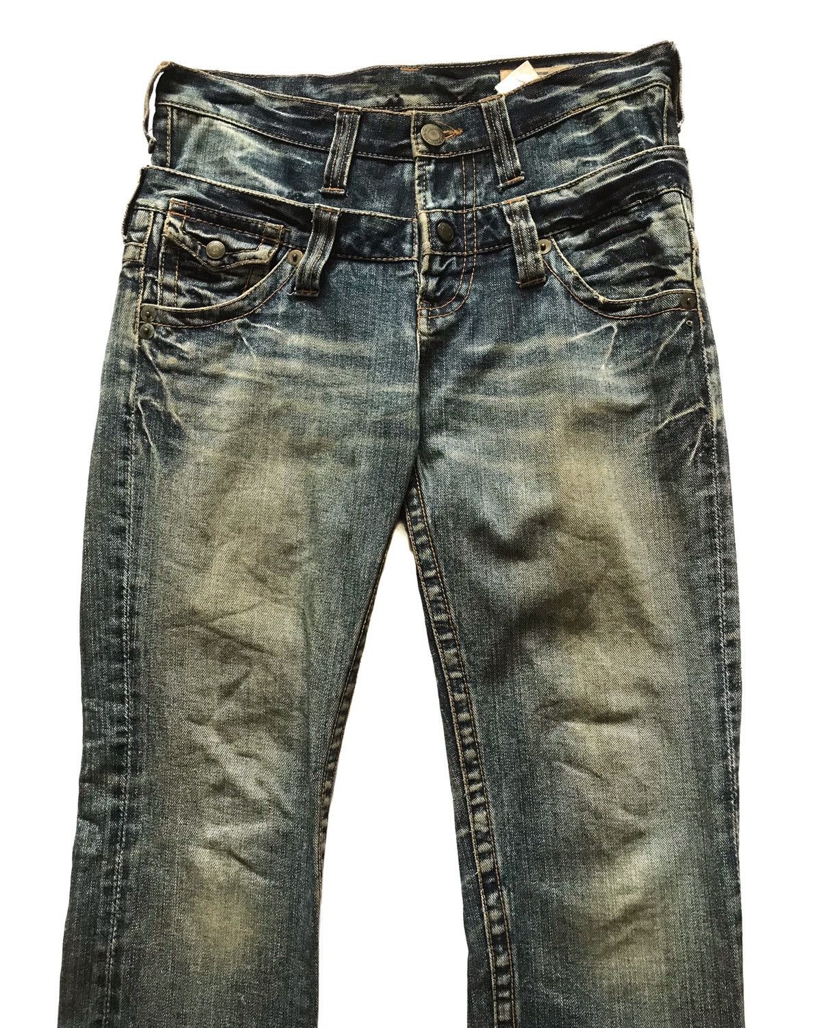 Beauty Beast × If Six Was Nine DOUBLE NAME DOUBLE WAIST DISTRESSED JEANS Size US 32 / EU 48 - 2 Thumbnail