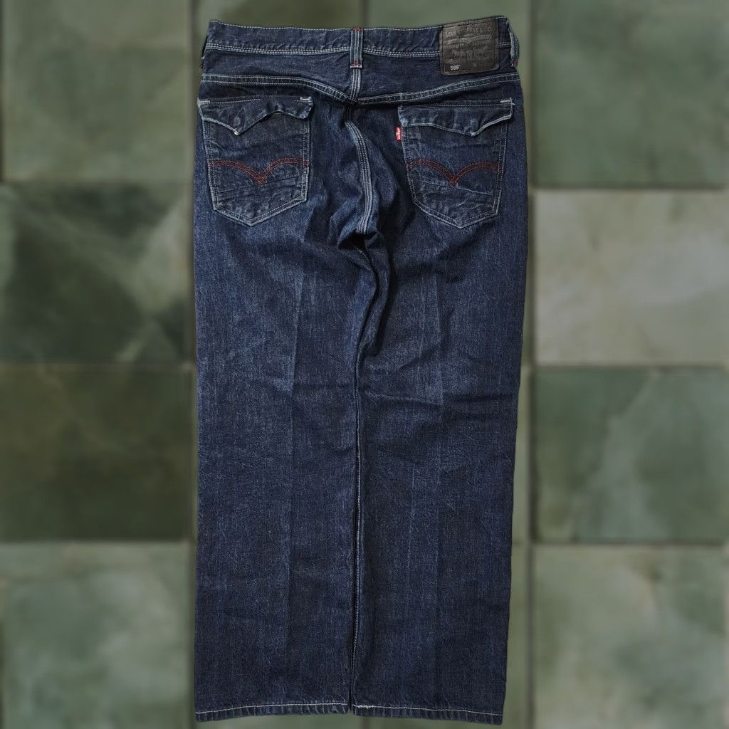 VINTAGE Levi's 569 Jeans Mens 34x32 Blue Denim Wide-Leg Grunge Pockets Skater 90s Style