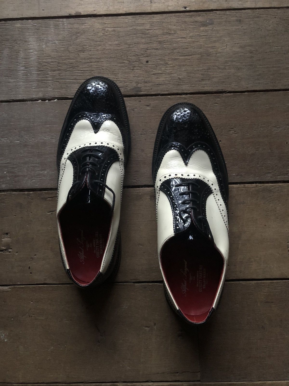 Alfred Sargent Alfred Sargent x Wacko Maria Black White Wingtip Brogue Shoe Size US 9 / EU 42 - 1 Thumbnail