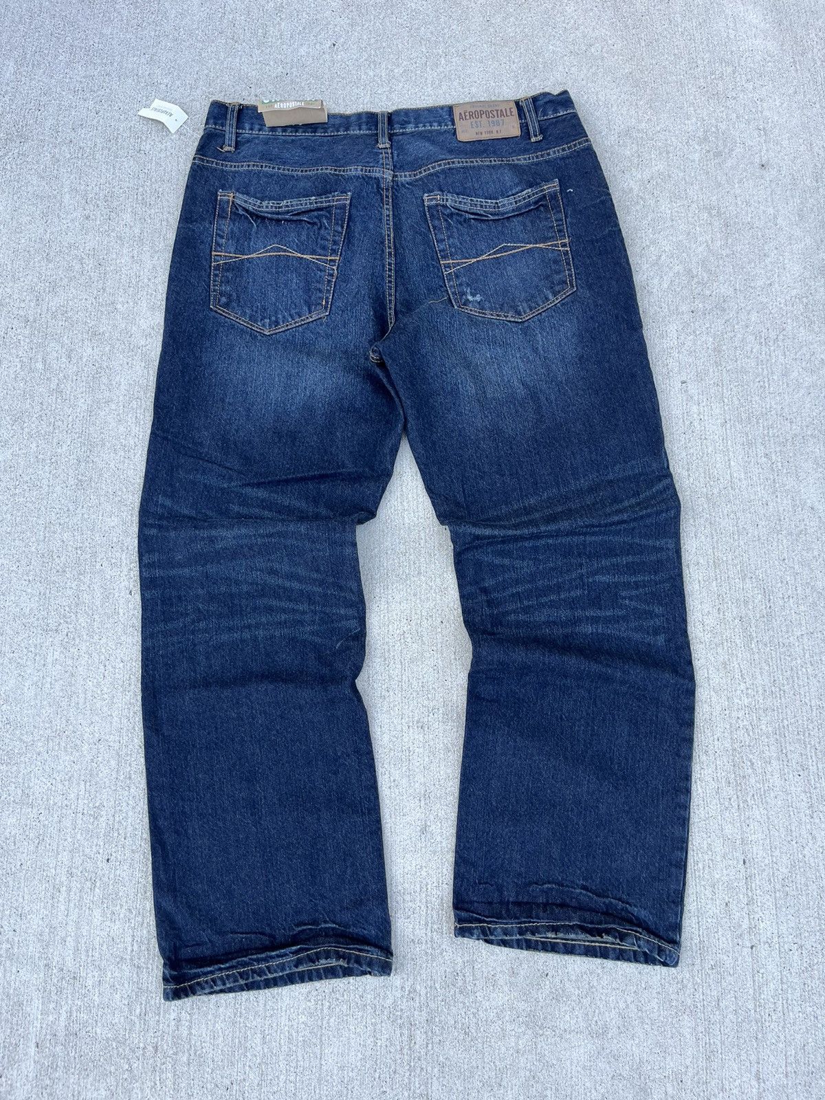Aeropostale × JNCO × Vintage NEW Crazy Aeropostale Essex Straight Jeans Size US 36 / EU 52 - 8 Thumbnail