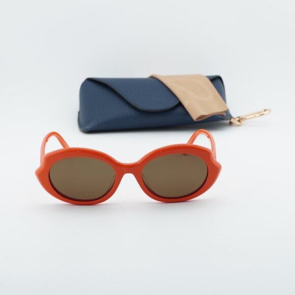 Loewe Loewe LW40147F 42E Sunglasses Orange Geometric Frame, Brown Size ONE SIZE - 10 Thumbnail