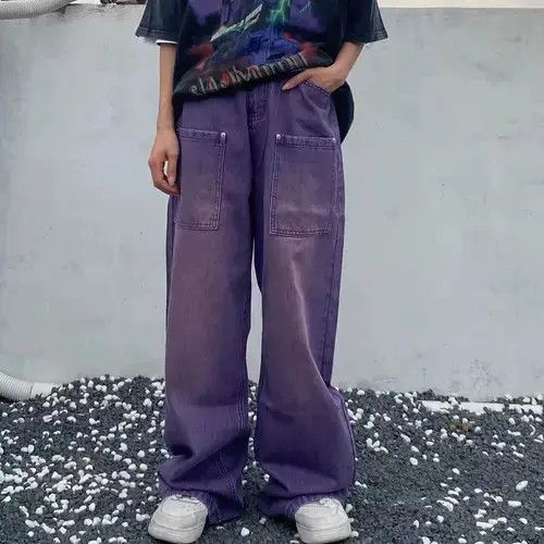 Designer baggy distressed y2k hiphop pants Size US 32 / EU 48 - 2 Thumbnail