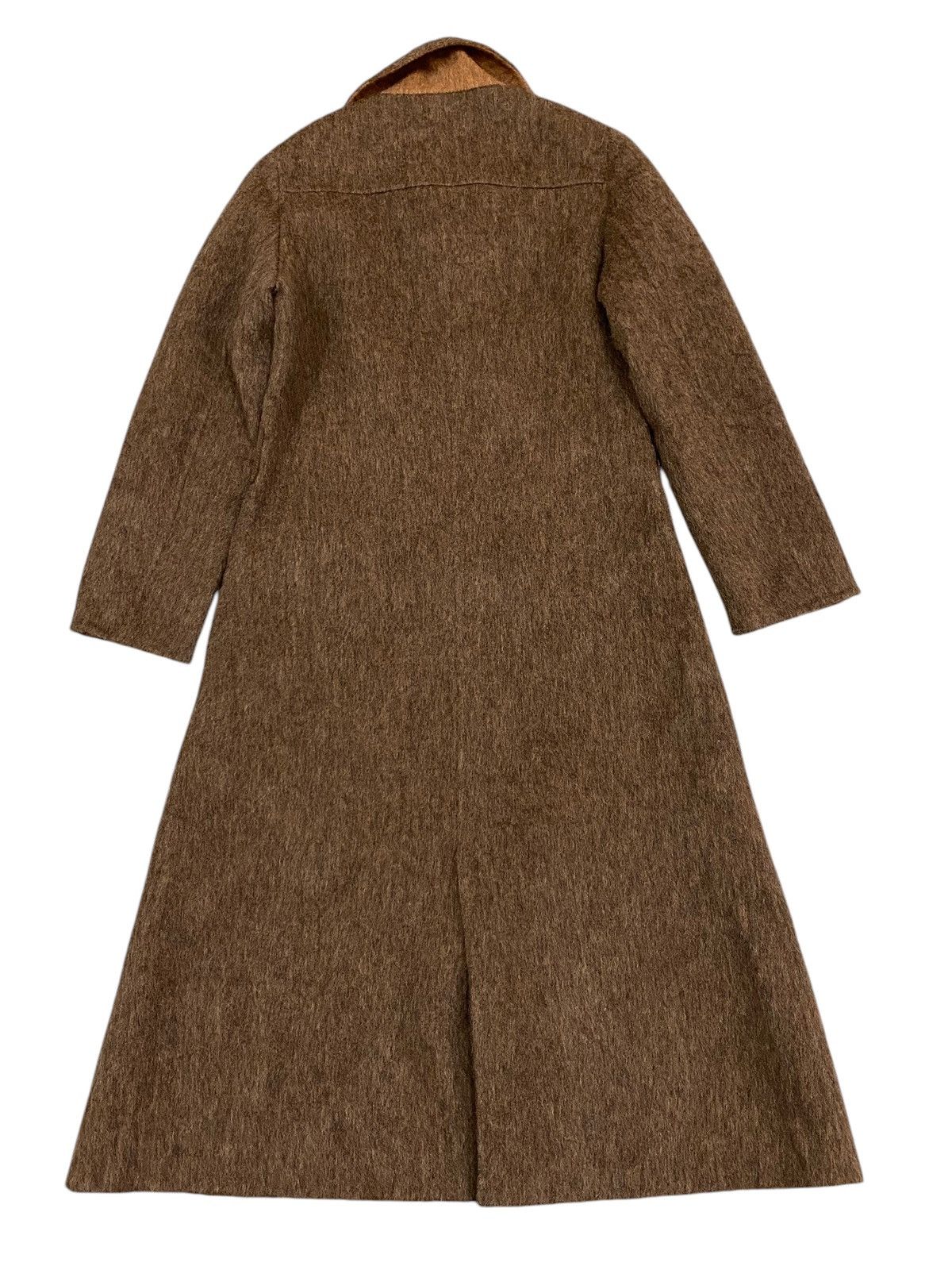 Vintage Vintage BIKI Italy Wool Blend Brown Long Coat Mohair Size M / US 6-8 / IT 42-44 - 3 Thumbnail