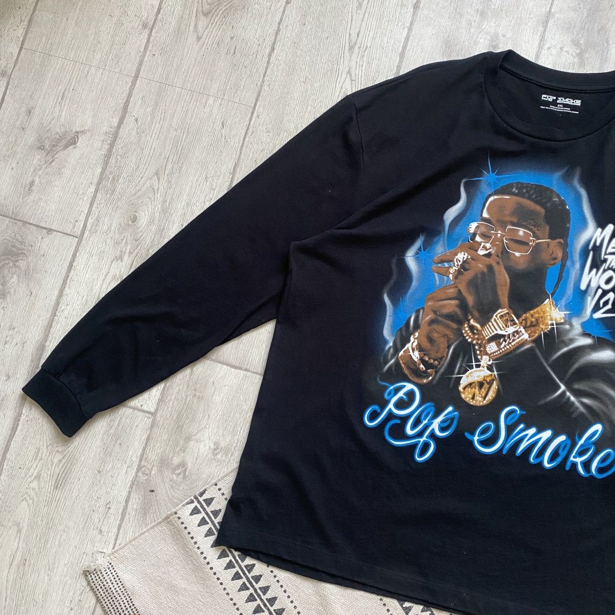 Band Tees 🚬 Pop Smoke long sleeve T-shirt Rap tee Travis Scott Size US XXL / EU 58 / 5 - 5 Thumbnail