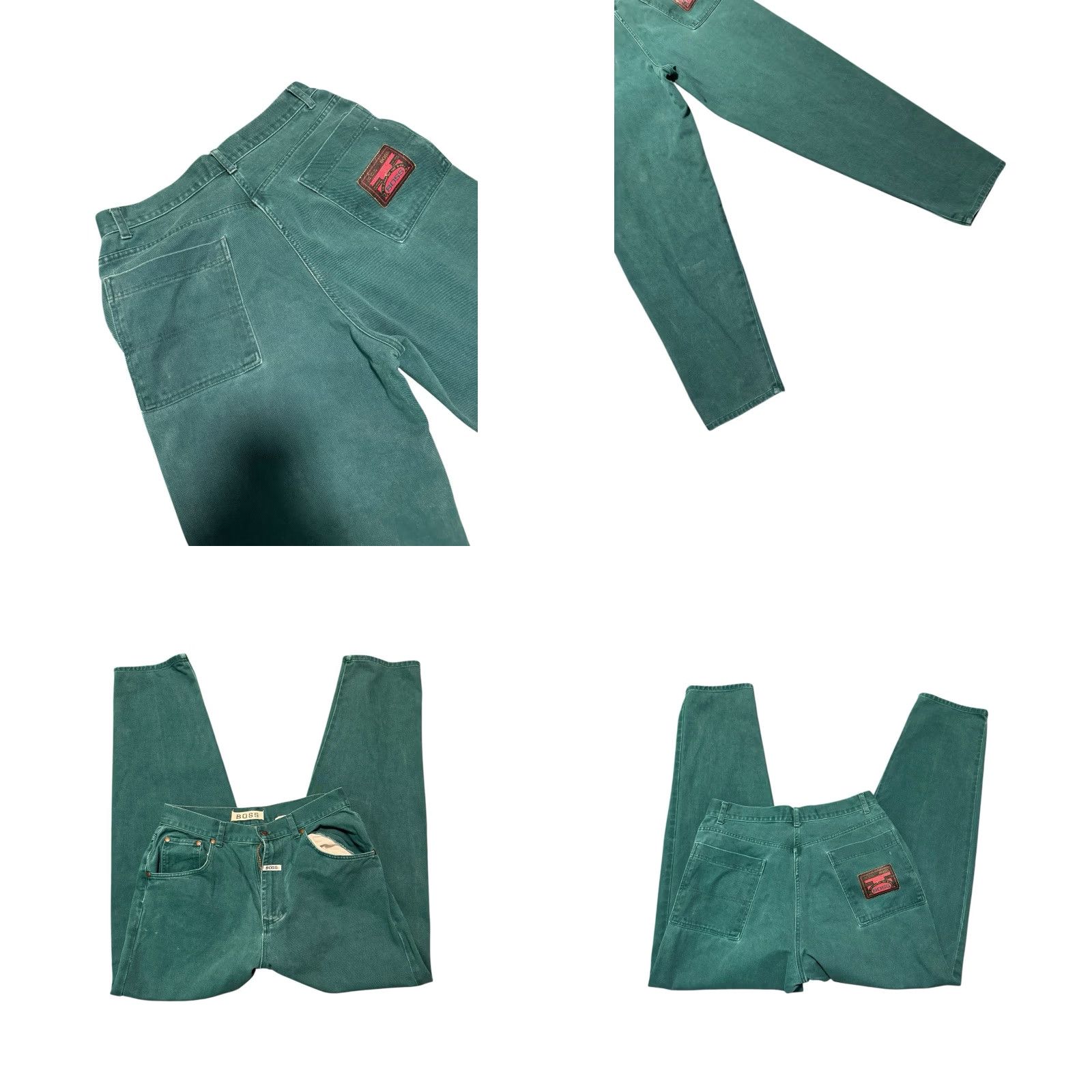 Hugo Boss VINTAGE Hugo Boss Men's Green 5 Pocket Denim Jeans Baggy Skater 34x32 Regular Size 42in Waist Size US 34 / EU 50 - 8 Thumbnail