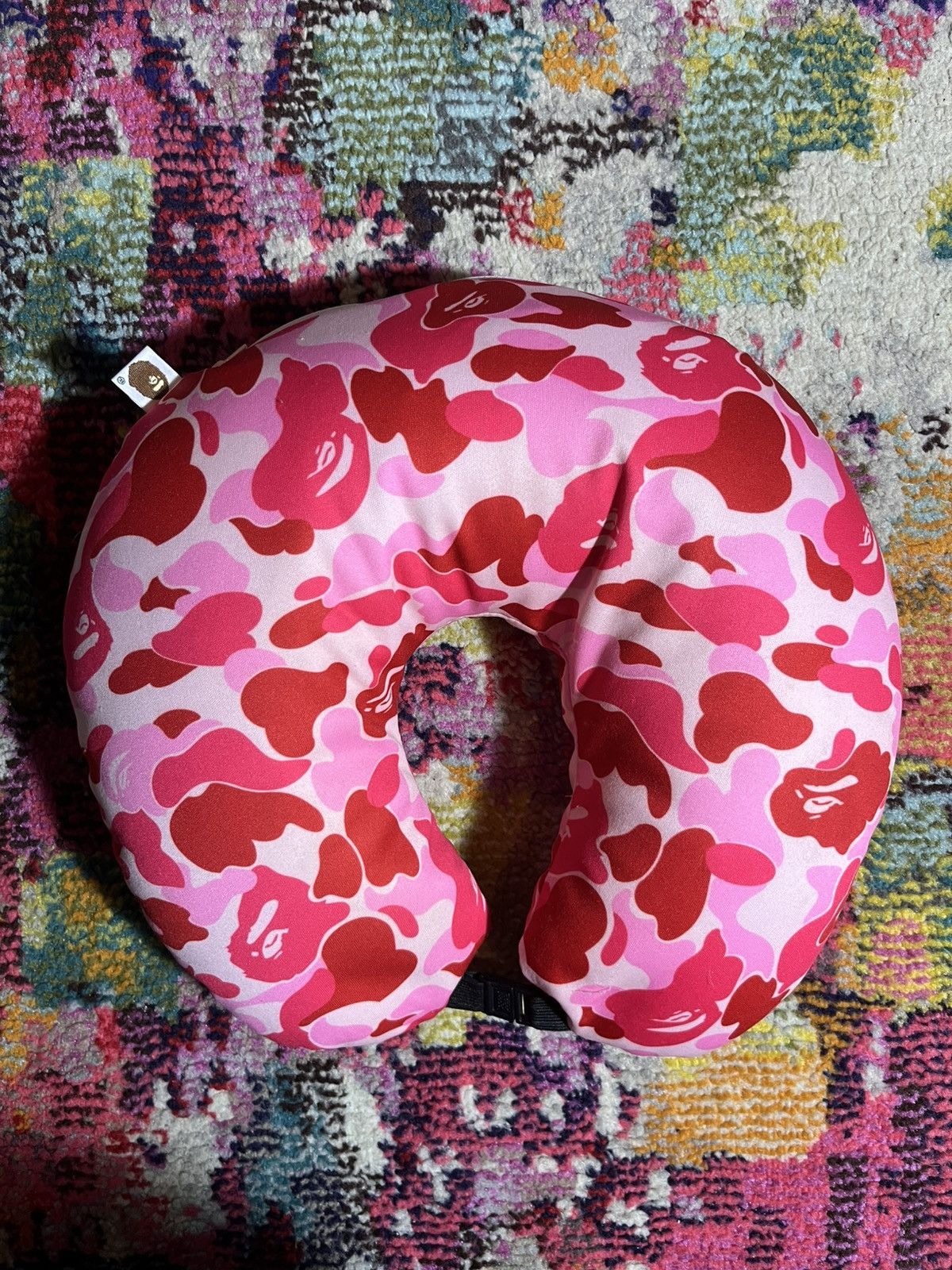 Bape Bape Pink Camo 2-Way Neck Pillow Size ONE SIZE - 1 Thumbnail
