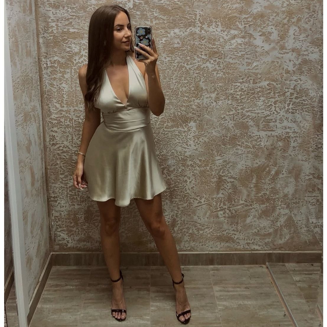 Zara ZARA Satin Open Back Mini Dress NWT Size L / US 10 / IT 46 - 15 Thumbnail