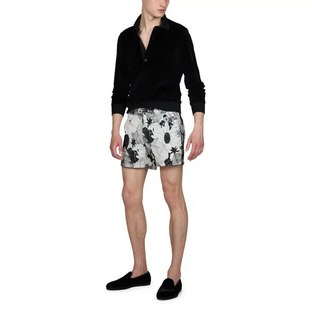 Tom Ford o1loc1c0426 BSS001 Swim Short in White/Black Size US 38 / EU 54 - 2 Thumbnail
