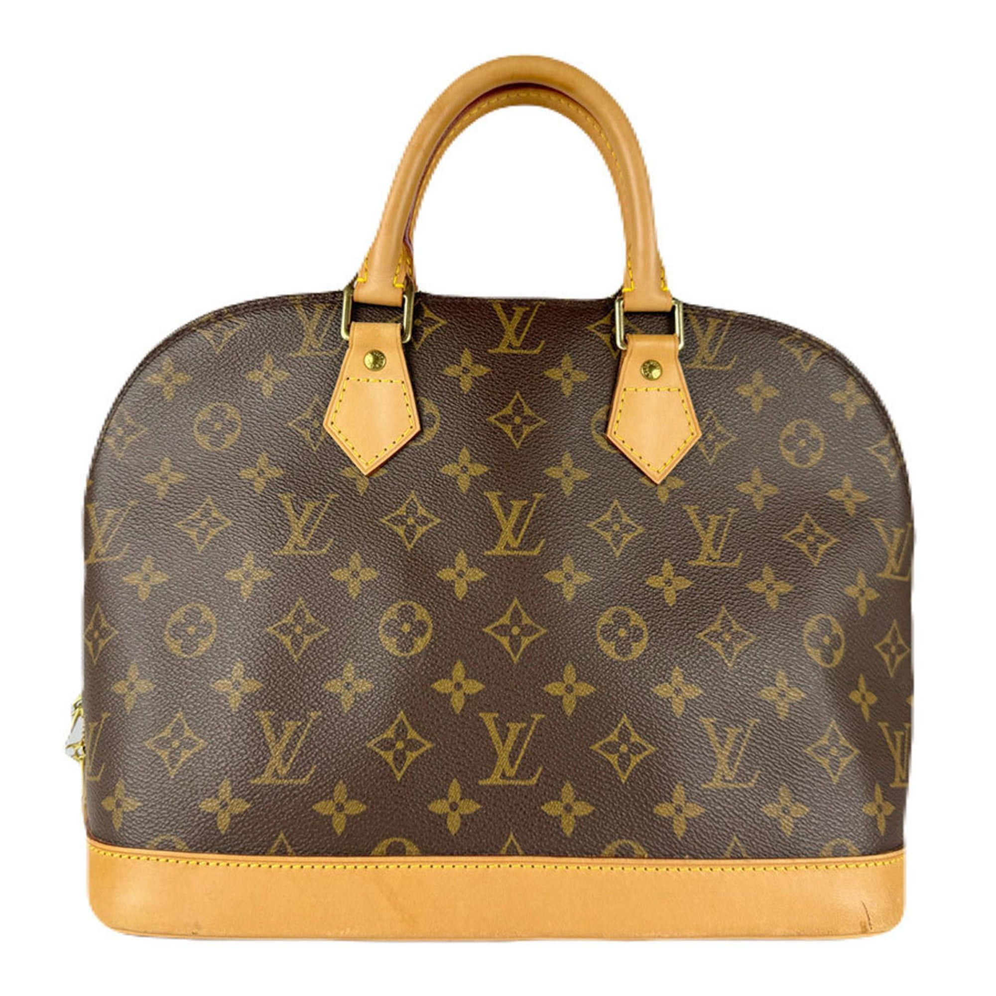 Louis Vuitton Monogram Alma Handbag in Canvas Brown Women's M51130 Free Shipping z8754