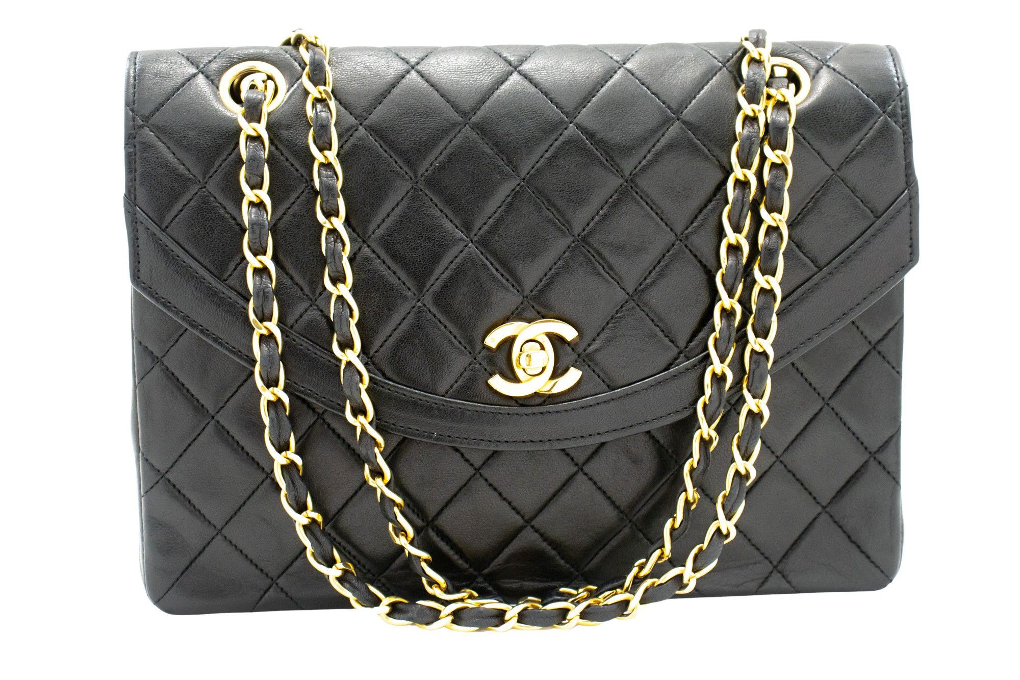 Chanel Half Moon Black Leather Shoulder Bag (Pre-Owned) Size ONE SIZE - 1 Thumbnail