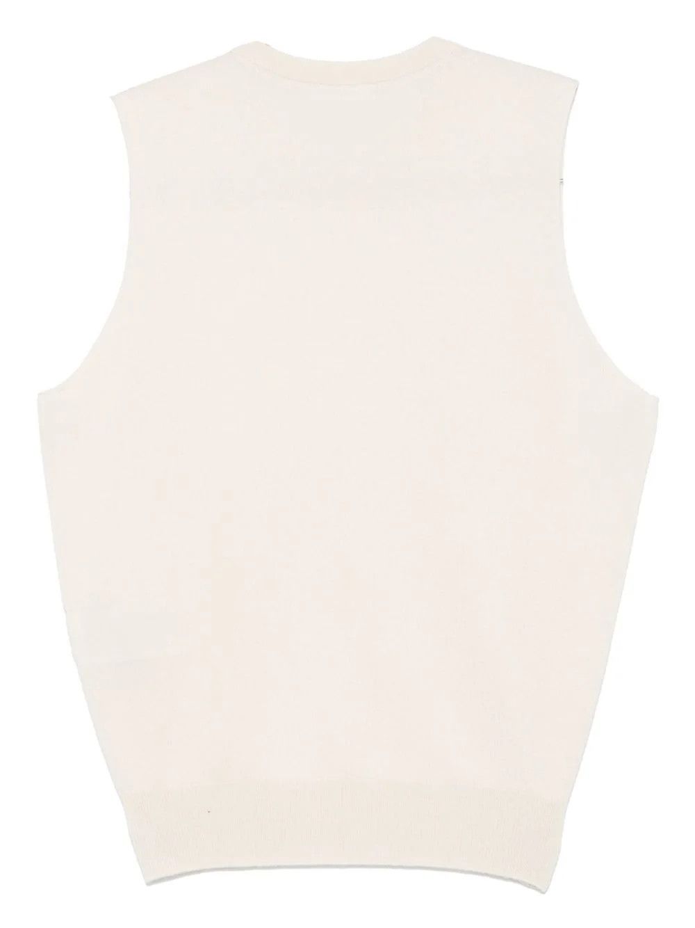 Jil Sander o1loc1c0426 Knitted Tank Top in Light Beige Size XL / US 12-14 / IT 48-50 - 2 Thumbnail