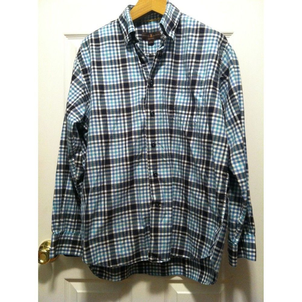 Robert Talbott ROBERT TALBOTT MEN'S BLUE 100%COTTON CASUAL SHIRT SIZE: L Size US L / EU 52-54 / 3 - 2 Thumbnail