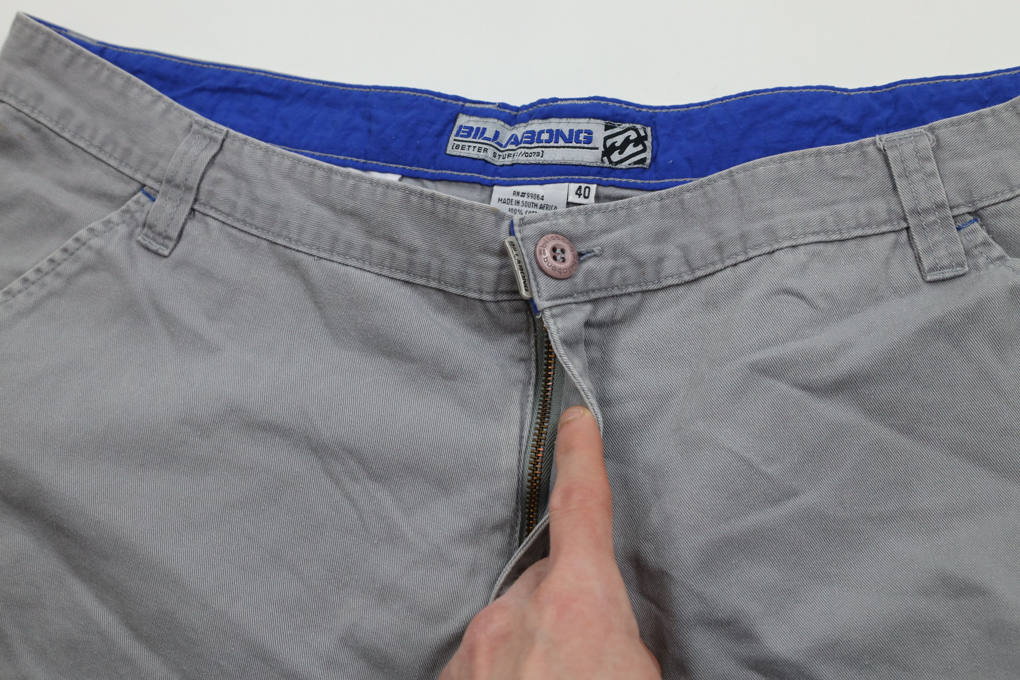 Billabong × Vintage Vintage 90s Y2K Billabong Surfing Baggy Cargo Shorts Gray Size US 40 / EU 56 - 6 Thumbnail