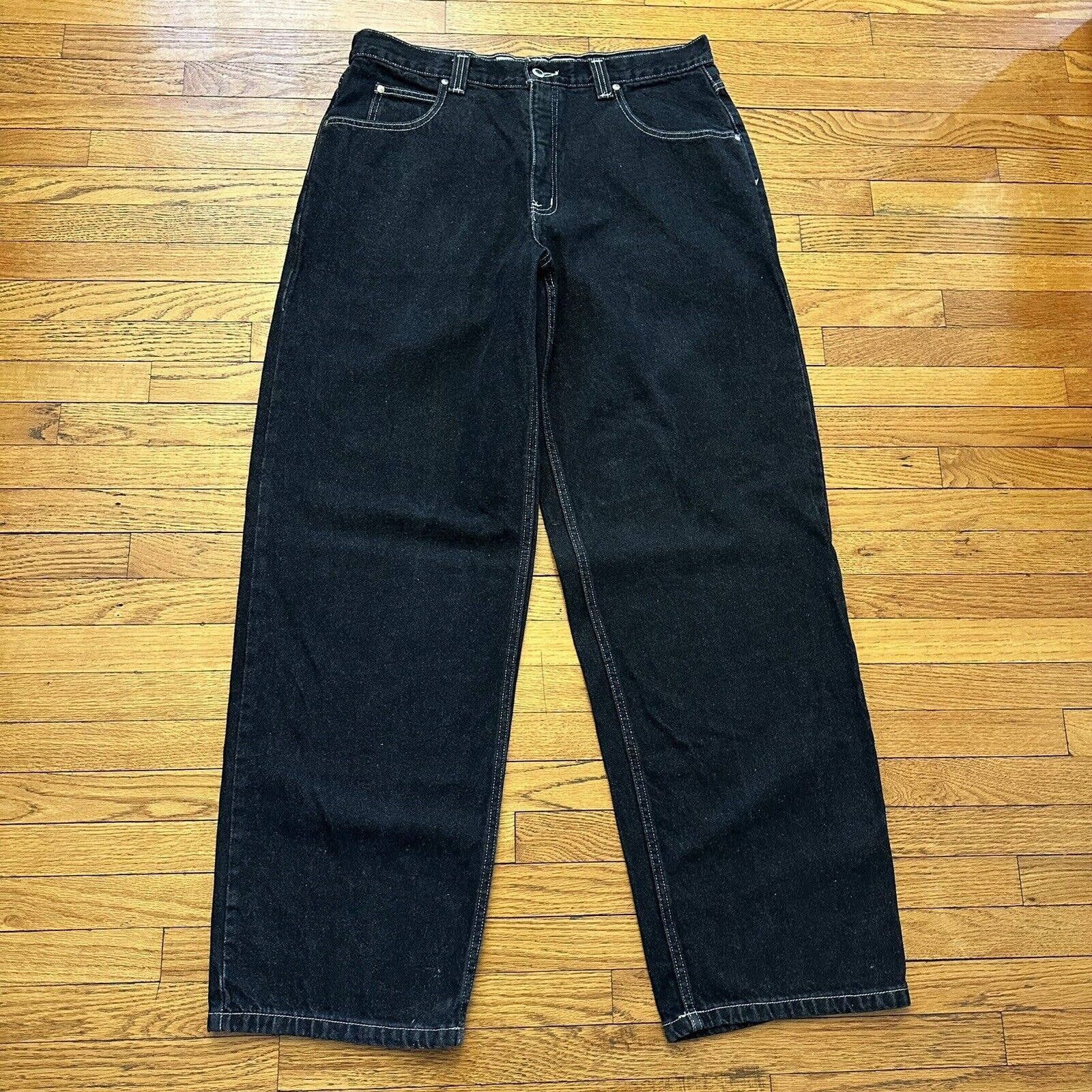 image of Vintage Anchor Blue Black Beyond Baggy Denim Jeans 34X34, Men's