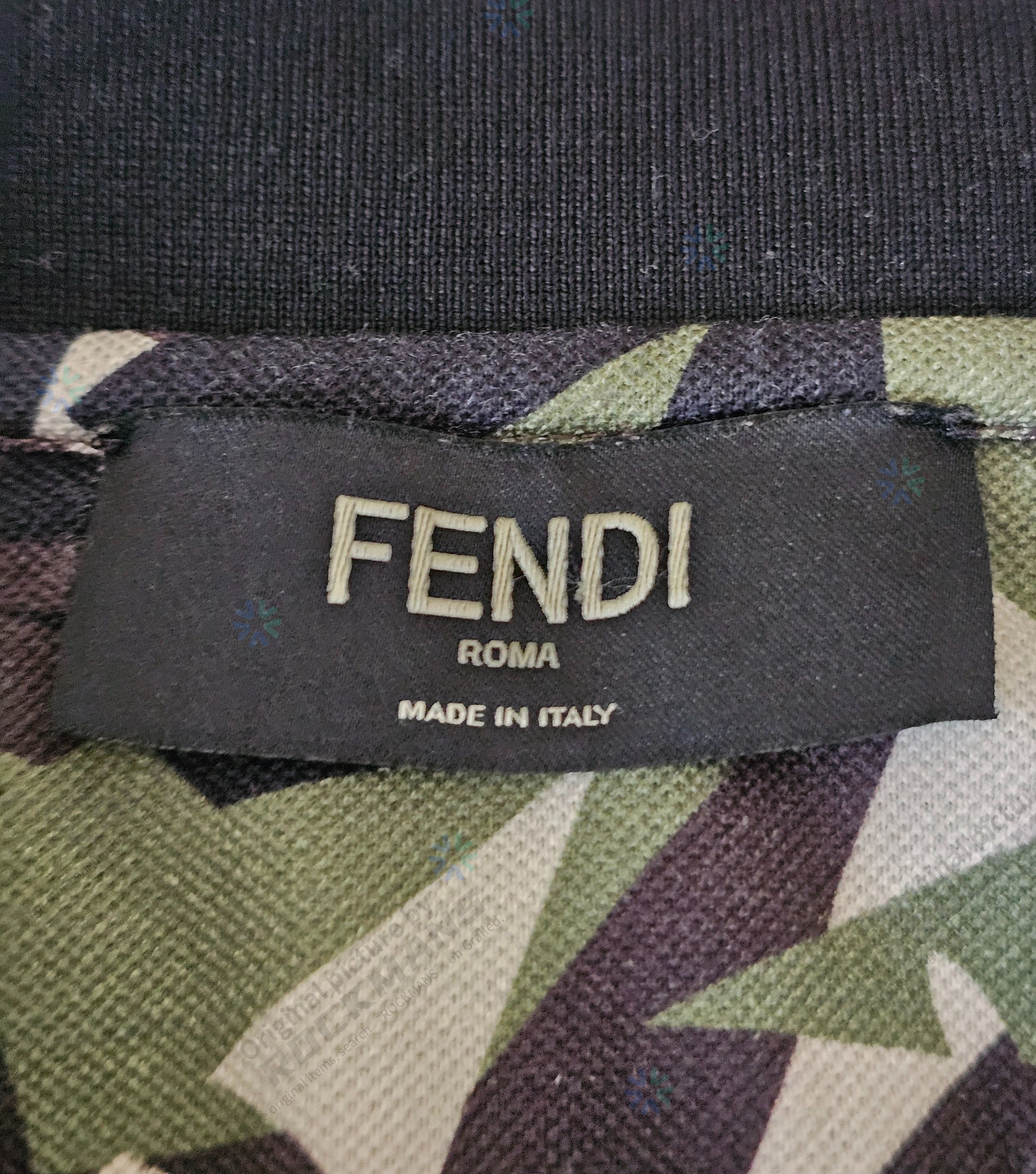 Fendi Fendi Unisex Geometric Camouflage Polo Shirts Size S Size US S / EU 44-46 / 1 - 5 Thumbnail