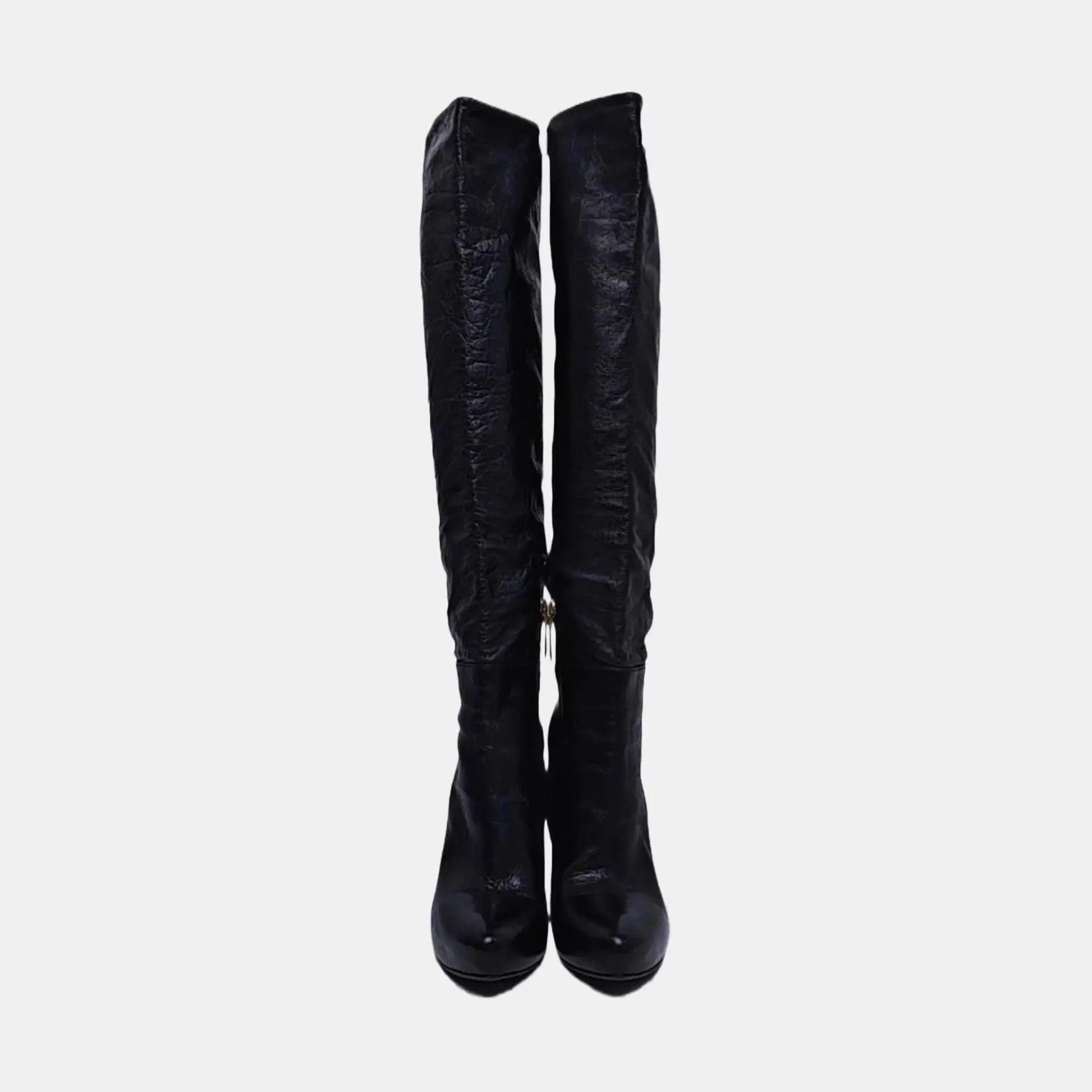 Prada Prada Black High Heel Boots 36 Size US 5 / IT 35 - 3 Thumbnail