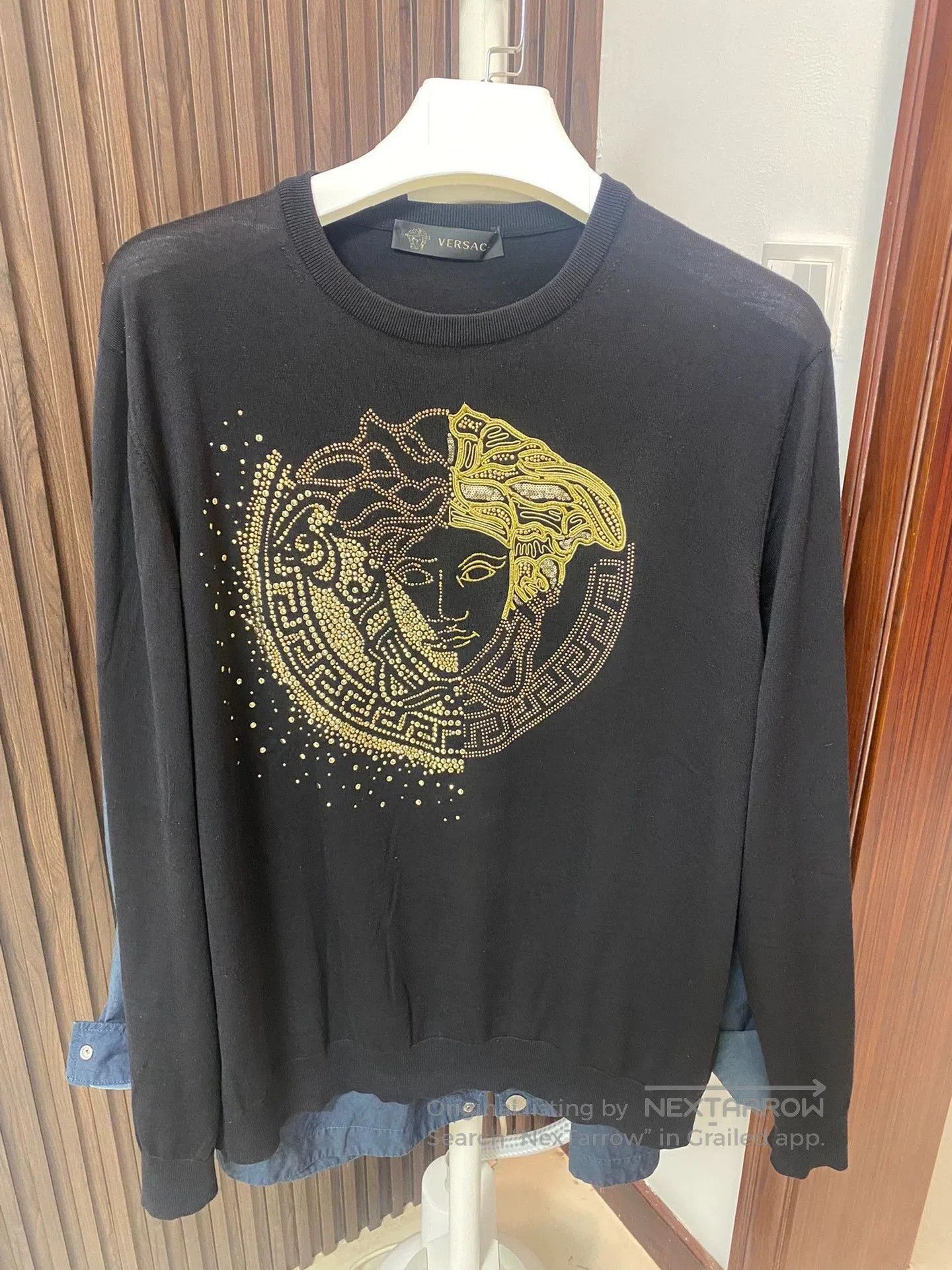 Versace VERSACE Medusa Embroidered Wool Sweater. Size US XXL / EU 58 / 5 - 2 Thumbnail