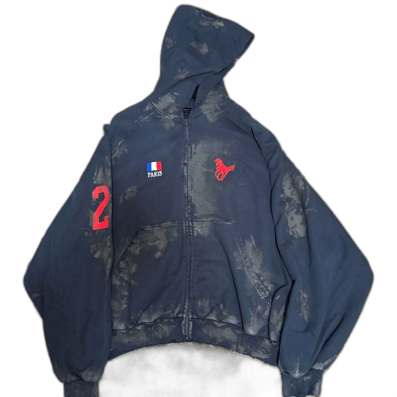 Balenciaga Balenciaga 22FW Mud Dye Horse Hoodie Size US S / EU 44-46 / 1 - 1 Thumbnail