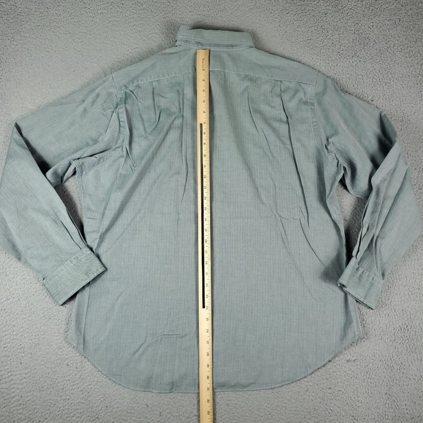 Ralph Lauren Ralph Lauren Dress Shirt Mens 17 Green Gray Striped Long Sleeve Button-Down Casual American Classic Size 46R - 5 Thumbnail