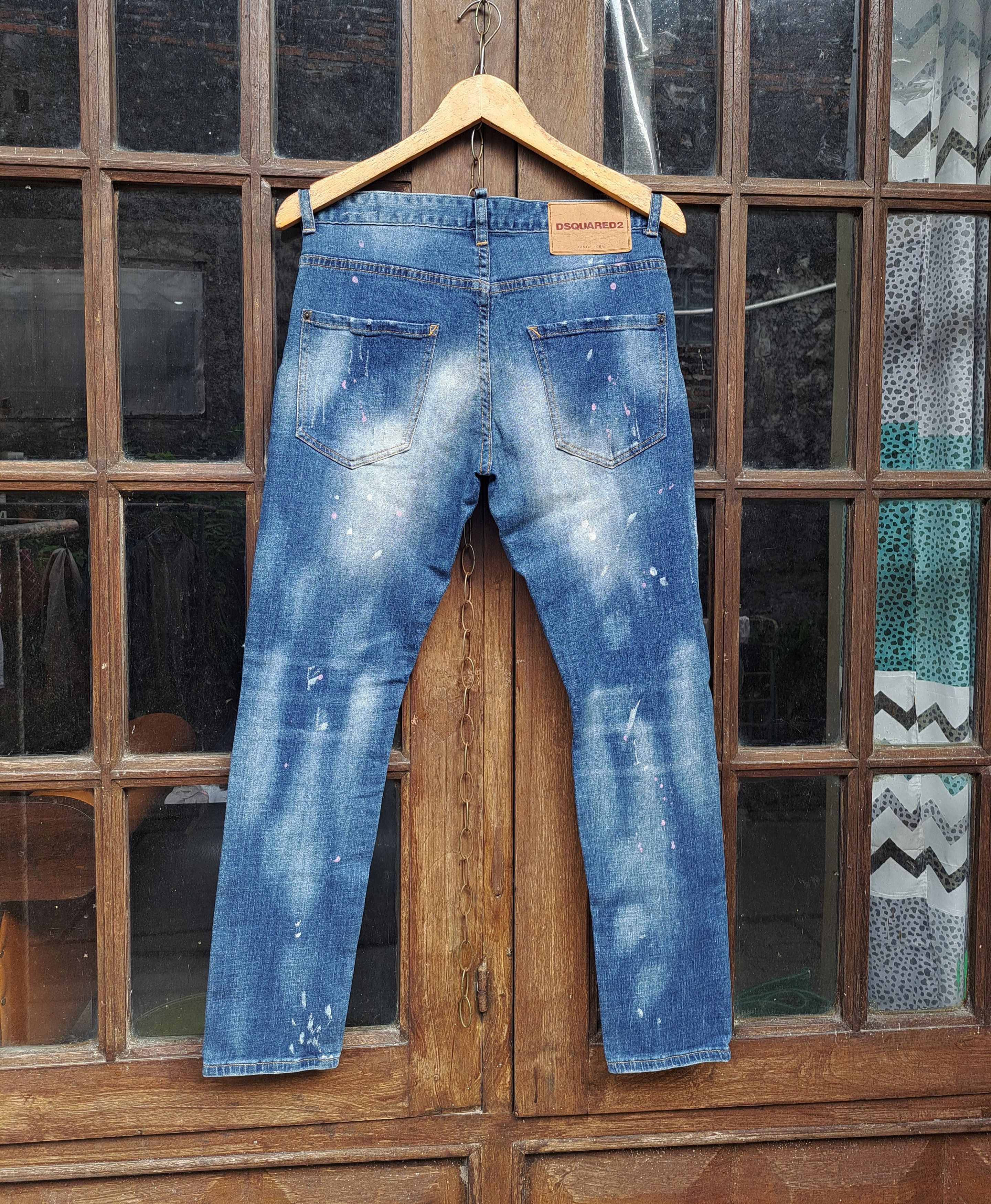 Dsquared2 Dsquared Distressed Denim Paint Splatter Mens Jeans Size US 30 / EU 46 - 7 Thumbnail