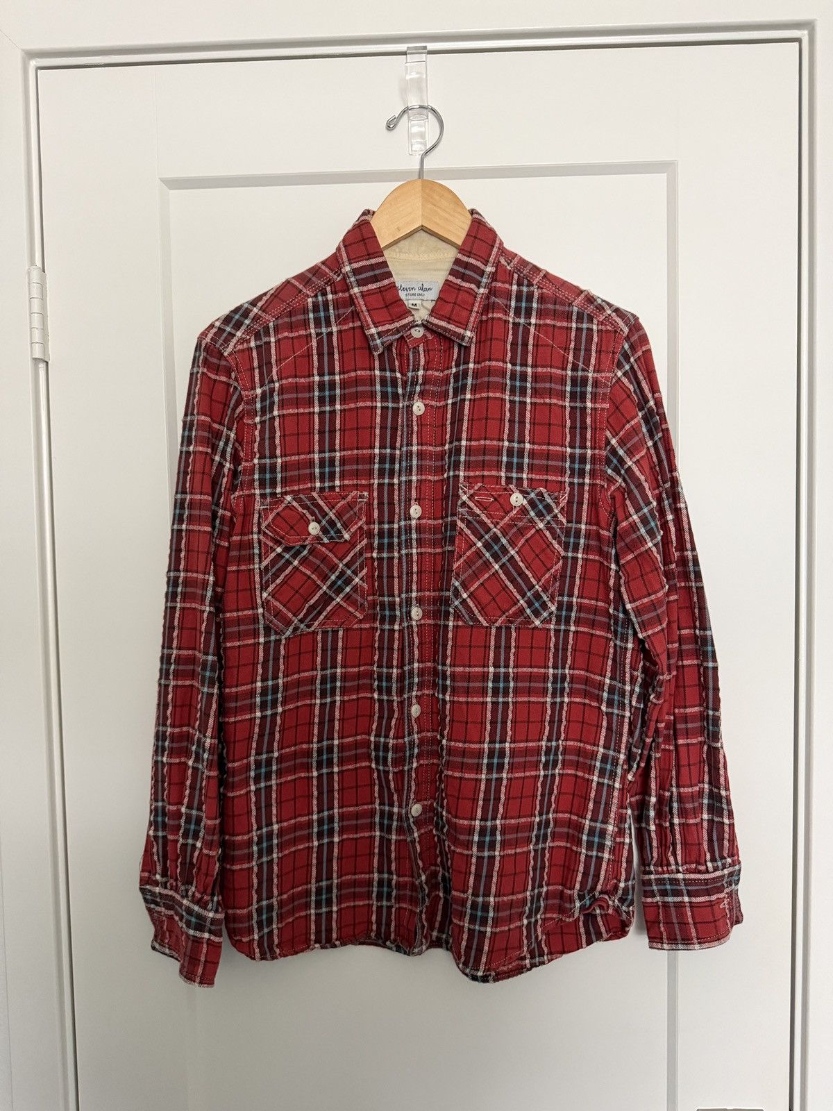 Steven Alan Steven Alan Store Exclusive Red Flannel Shirt Size US M / EU 48-50 / 2 - 1 Thumbnail