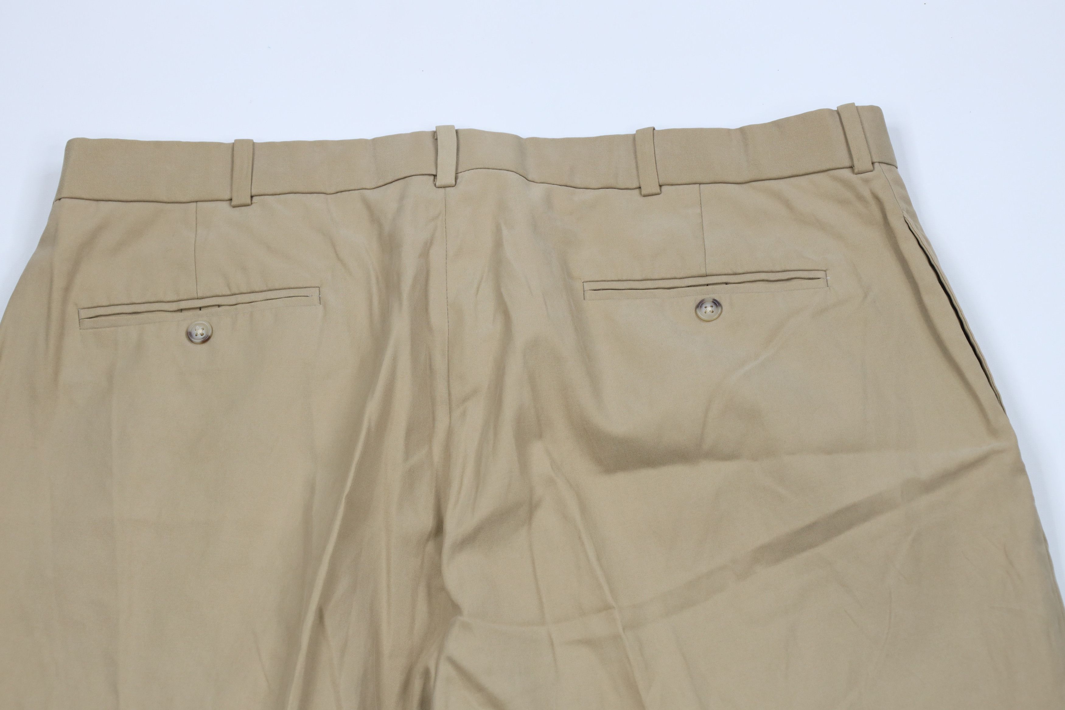 Ralph Lauren × Vintage Vintage 90s Ralph Lauren Blend Wide Leg Chino Pants Beige Size US 38 / EU 54 - 8 Thumbnail