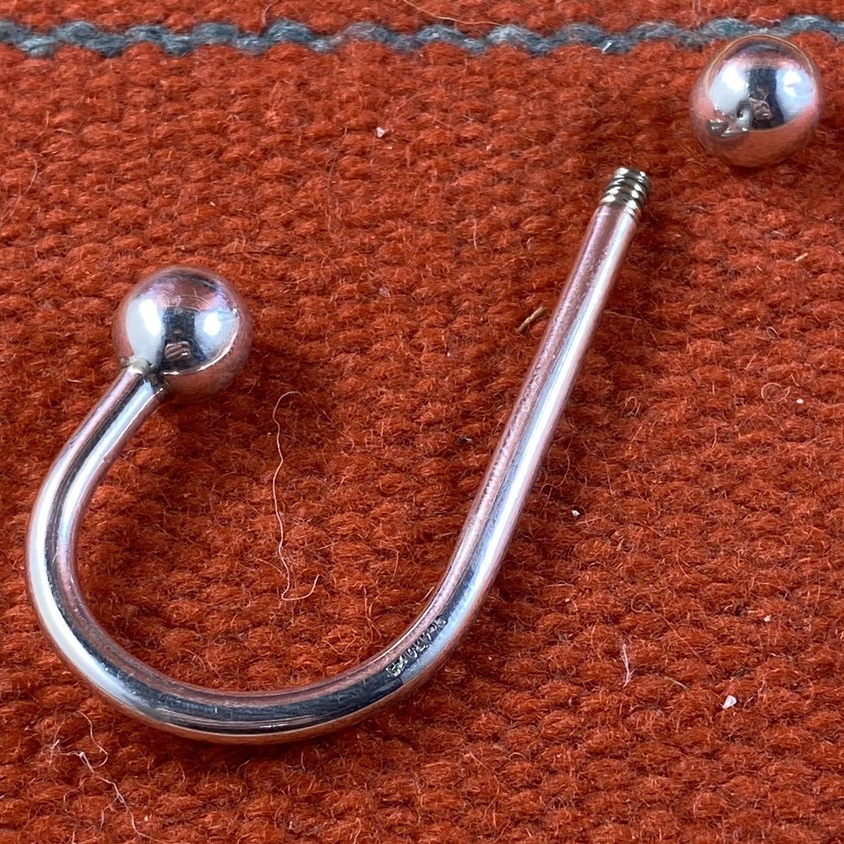 Japanese Brand × Kapital × Vintage Vtg 60s 70s Sterling Silver Modernist Horseshoe Key Ring Fob Size ONE SIZE - 4 Thumbnail