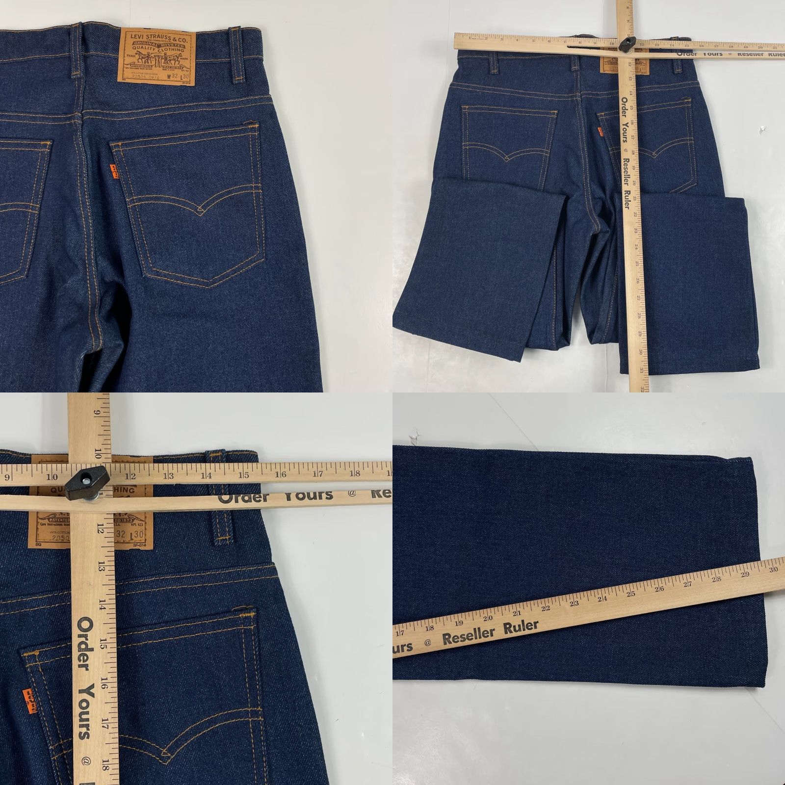Levi's VINTAGE Levi's 508 Jeans Mens 32 x 30 Blue Orange Tab Straight Leg Denim 70s USA Mens Jeans Size US 32 / EU 48 - 9 Thumbnail