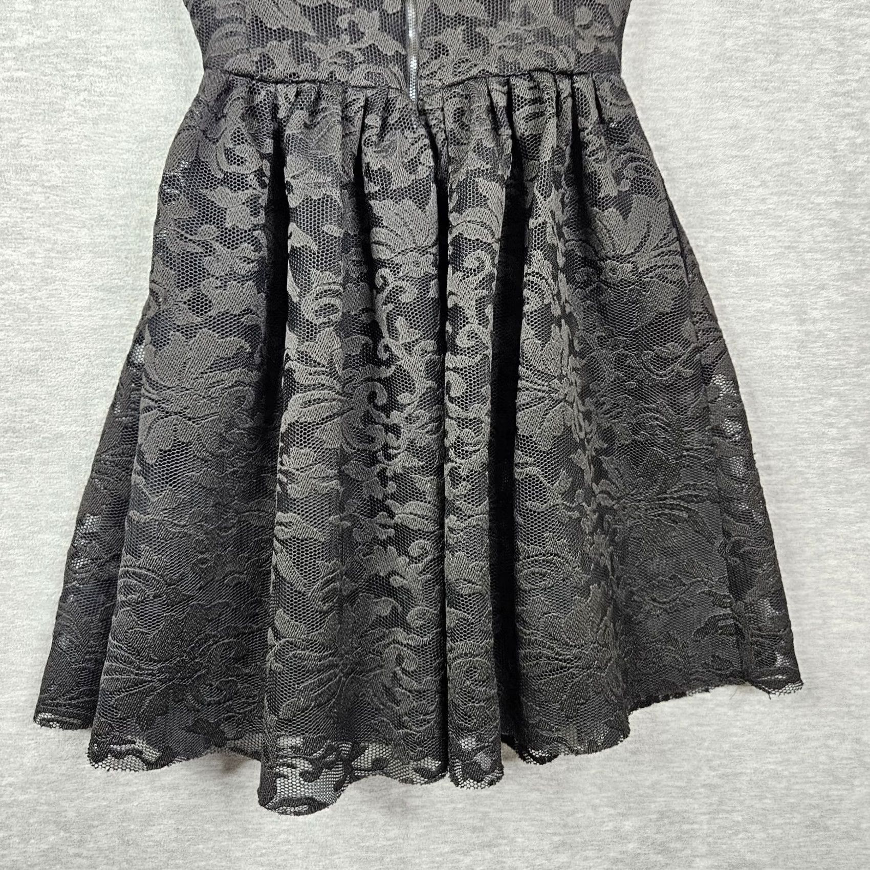 Maje Maje Dress Women Black Floral Lace V-Neck Short Sleeve A-Line Size 1 Mini Size XS / US 0-2 / IT 36-38 - 6 Thumbnail