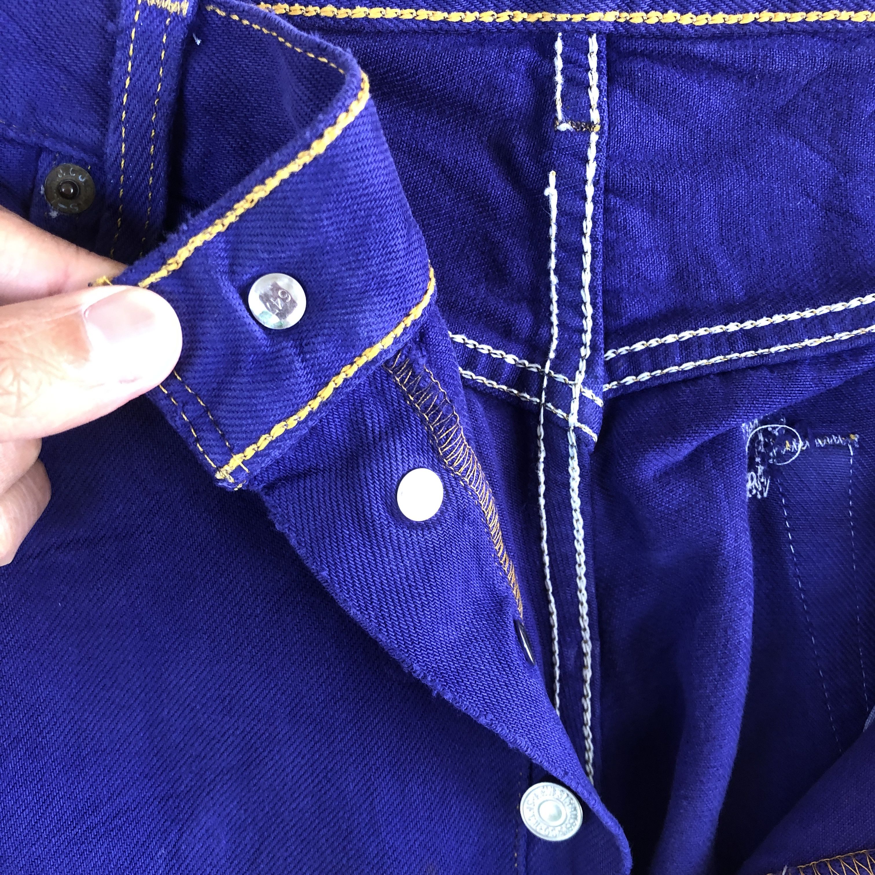 Levi's Vintage Levis 501 Distressed Jeans Purple Levi's 501 Denim Size US 32 / EU 48 - 7 Thumbnail
