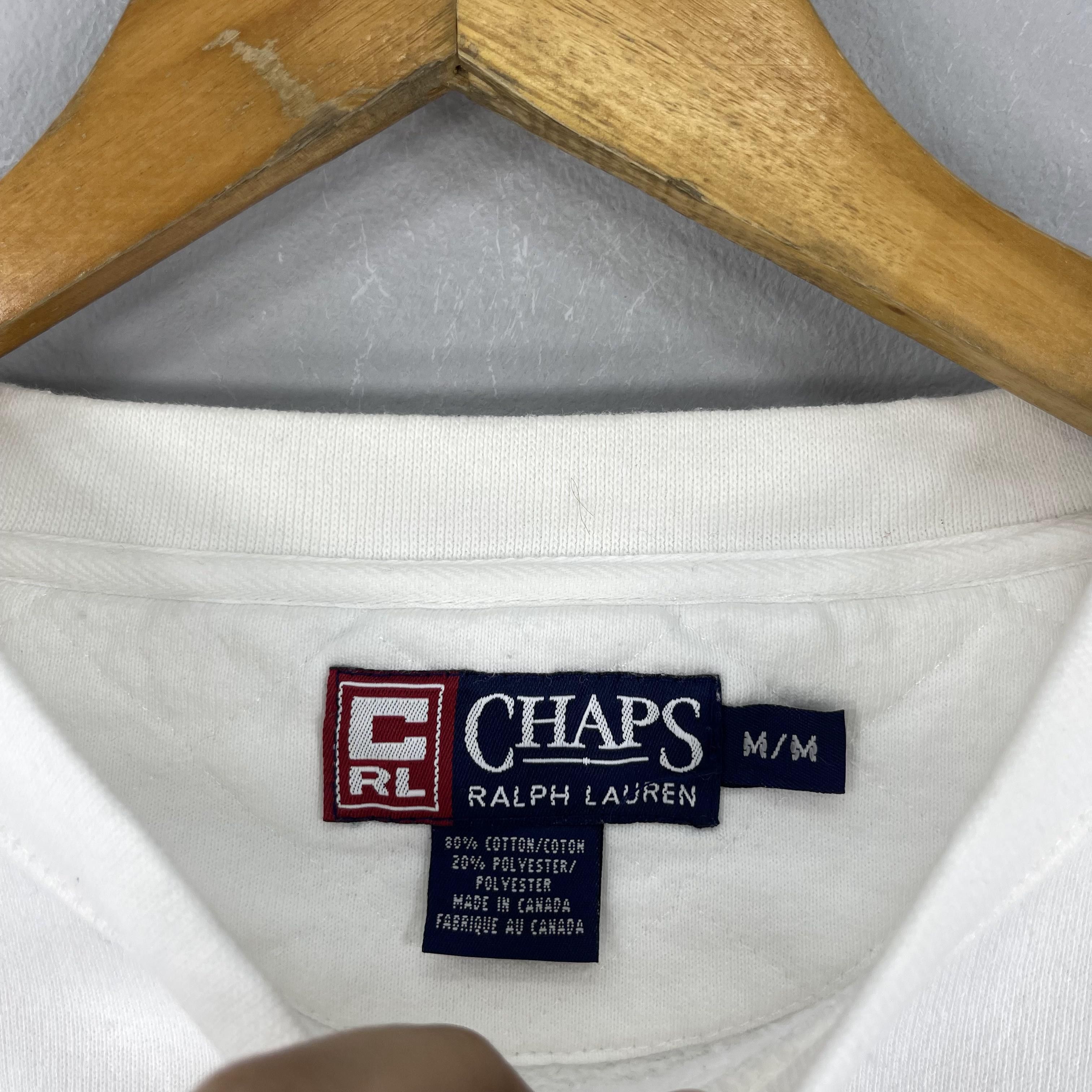 Chaps Ralph Lauren Vintage CHAPS RALPH LAUREN Plain White Sweatshirt Size US M / EU 48-50 / 2 - 7 Thumbnail