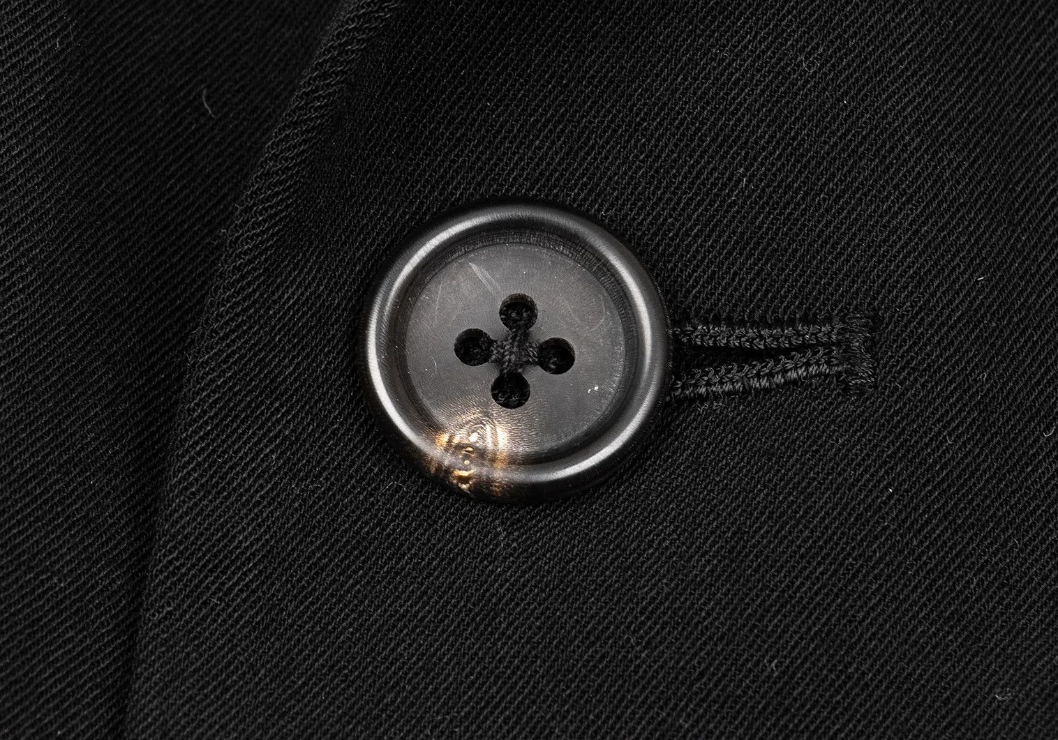 Yohji Yamamoto Yohji Yamamoto Wool Gabardine Jacket Black M Size US M / EU 48-50 / 2 - 5 Thumbnail