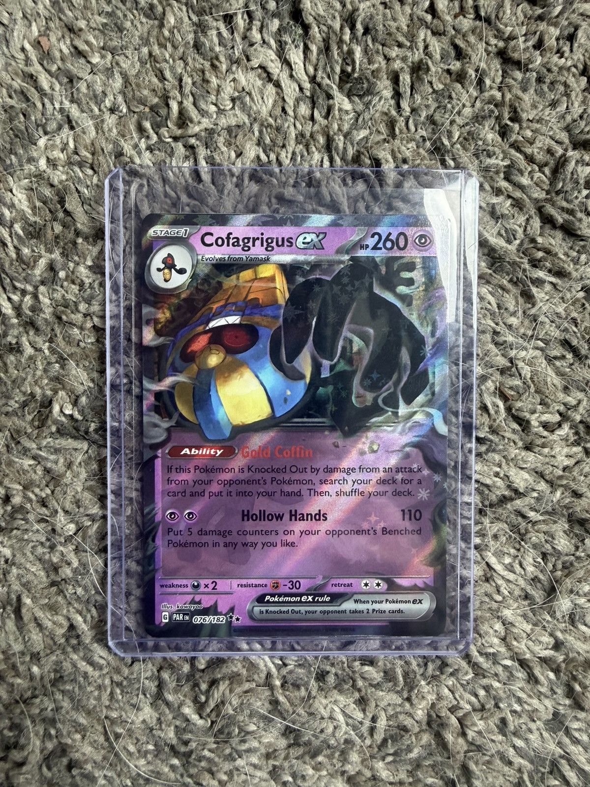 Pokemon 2023 Pokémon Cofagrigus EX Card Size ONE SIZE - 1 Thumbnail