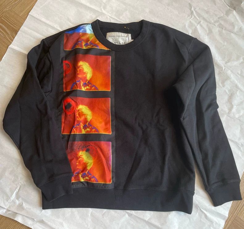 Dries Van Noten DRIES VAN NOTEN Black printed sweatshirt Size US L / EU 52-54 / 3 - 1 Thumbnail