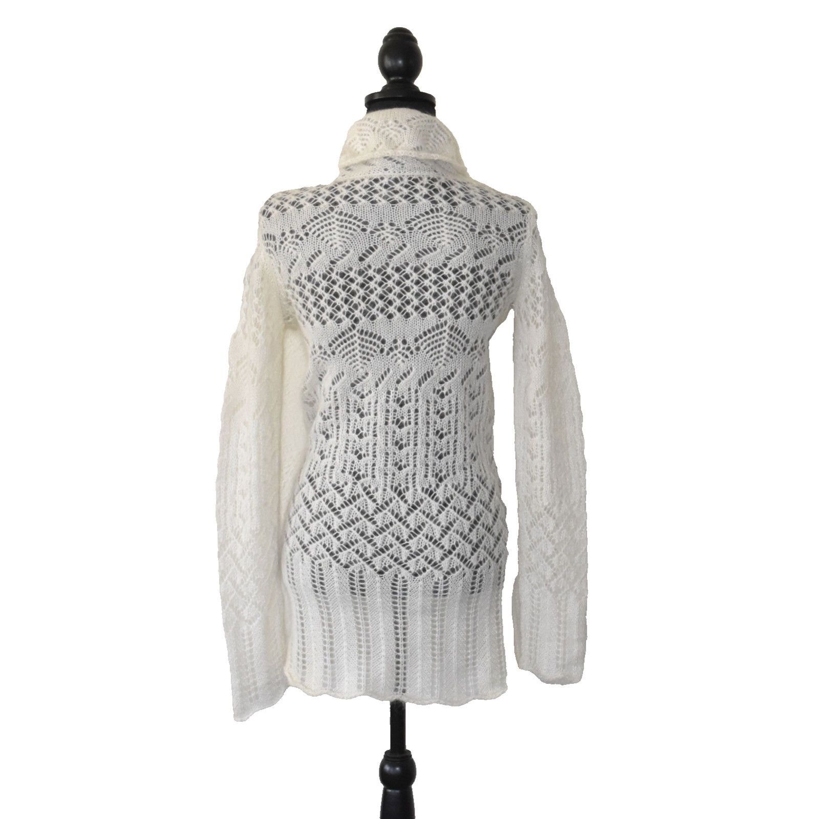 Theory THEORY Cream Mohair Blend Cowl Neck Knit Sweater Sz S Size S / US 4 / IT 40 - 3 Thumbnail