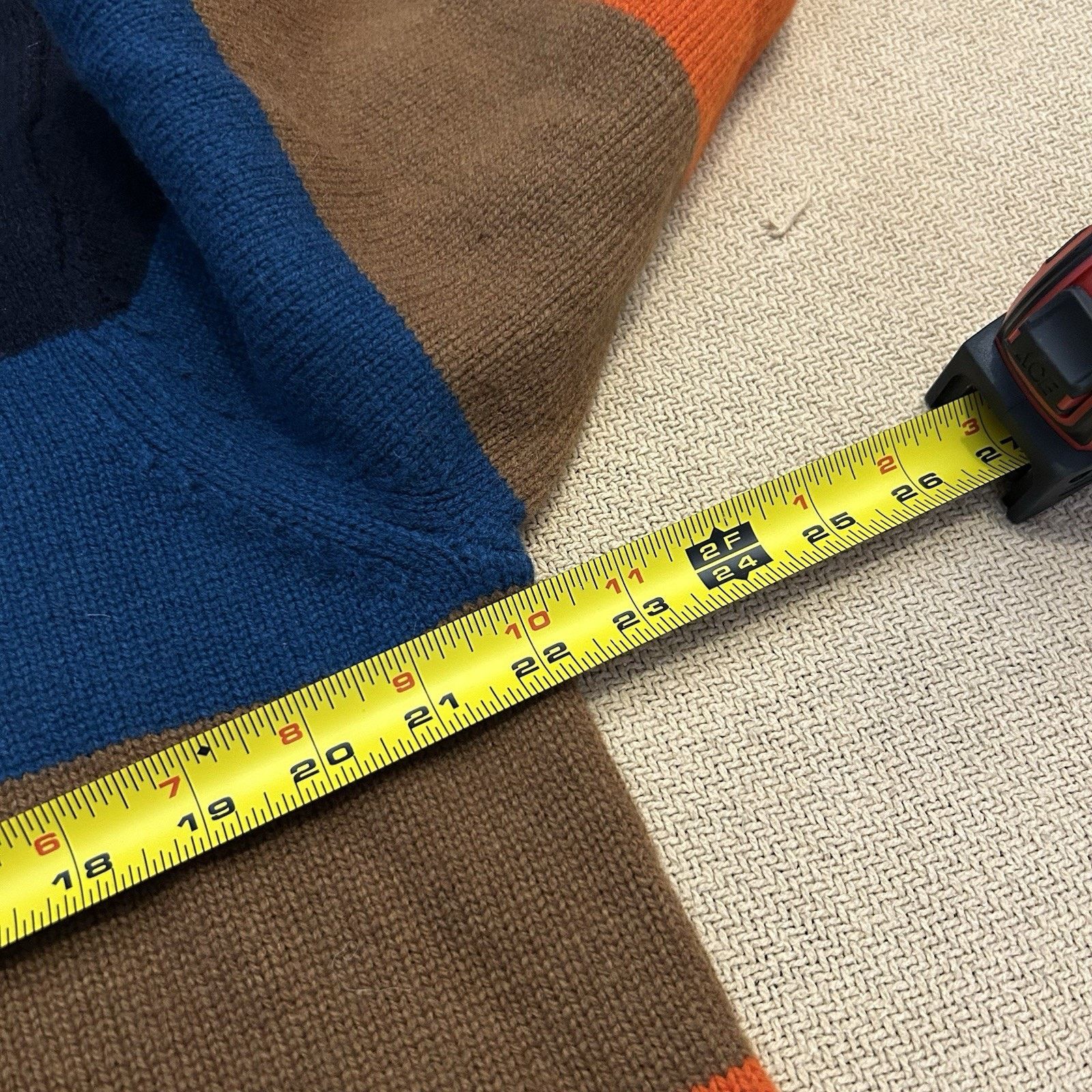 Carhartt WIP Work In Progress Goldner Lambs Wool Knit Striped Sweater Size US L / EU 52-54 / 3 - 5 Thumbnail