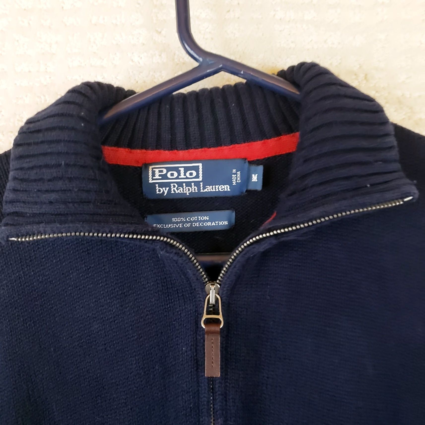 Polo Ralph Lauren Polo Ralph Lauren Sweater Shirt 1/4 Zip M Blue Red Striped Classic Embroidered Logo Mens Size US M / EU 48-50 / 2 - 7 Thumbnail