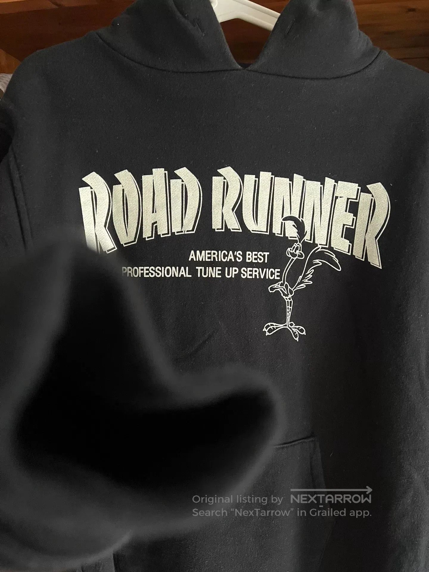 Japanese Brand vintage road runner black hooded sweatshirt. Size US M / EU 48-50 / 2 - 3 Thumbnail